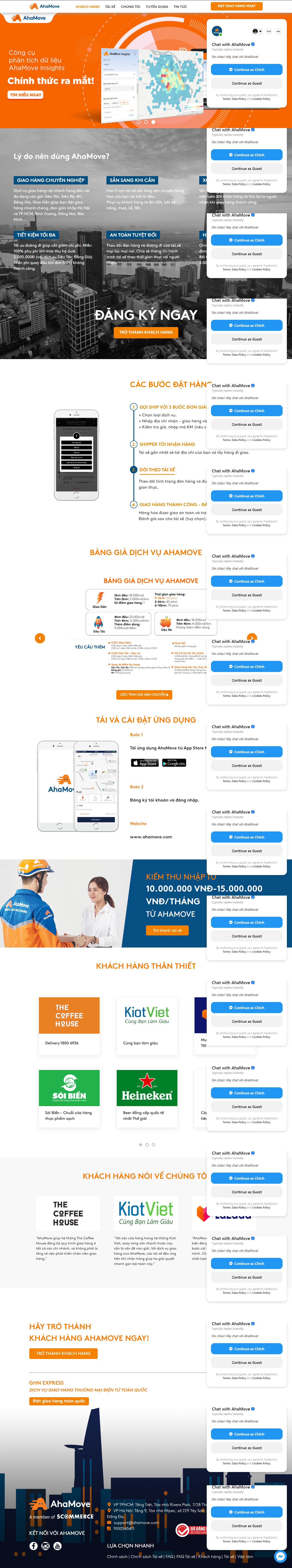 Thiết kế Web giao hàng ahamove.com
