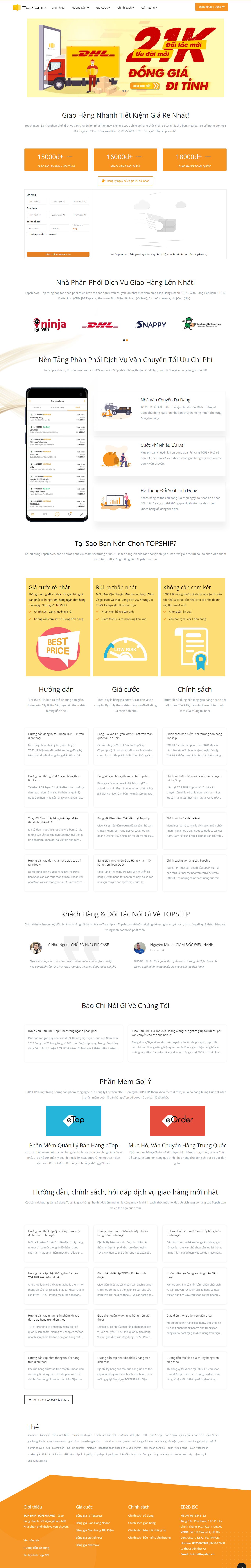 Thiết kế Web giao hàng topship.vn