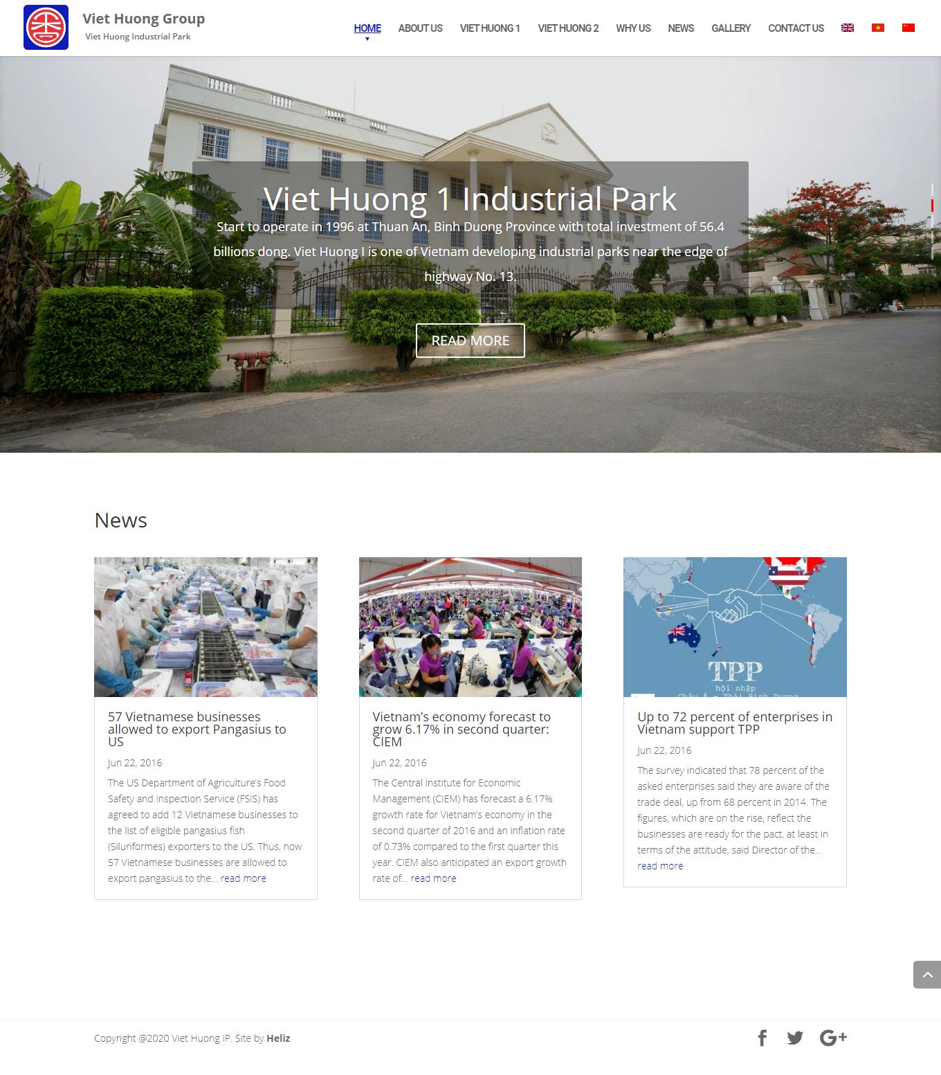 Thiết kế Web khu công nghiệp viethuongip.com