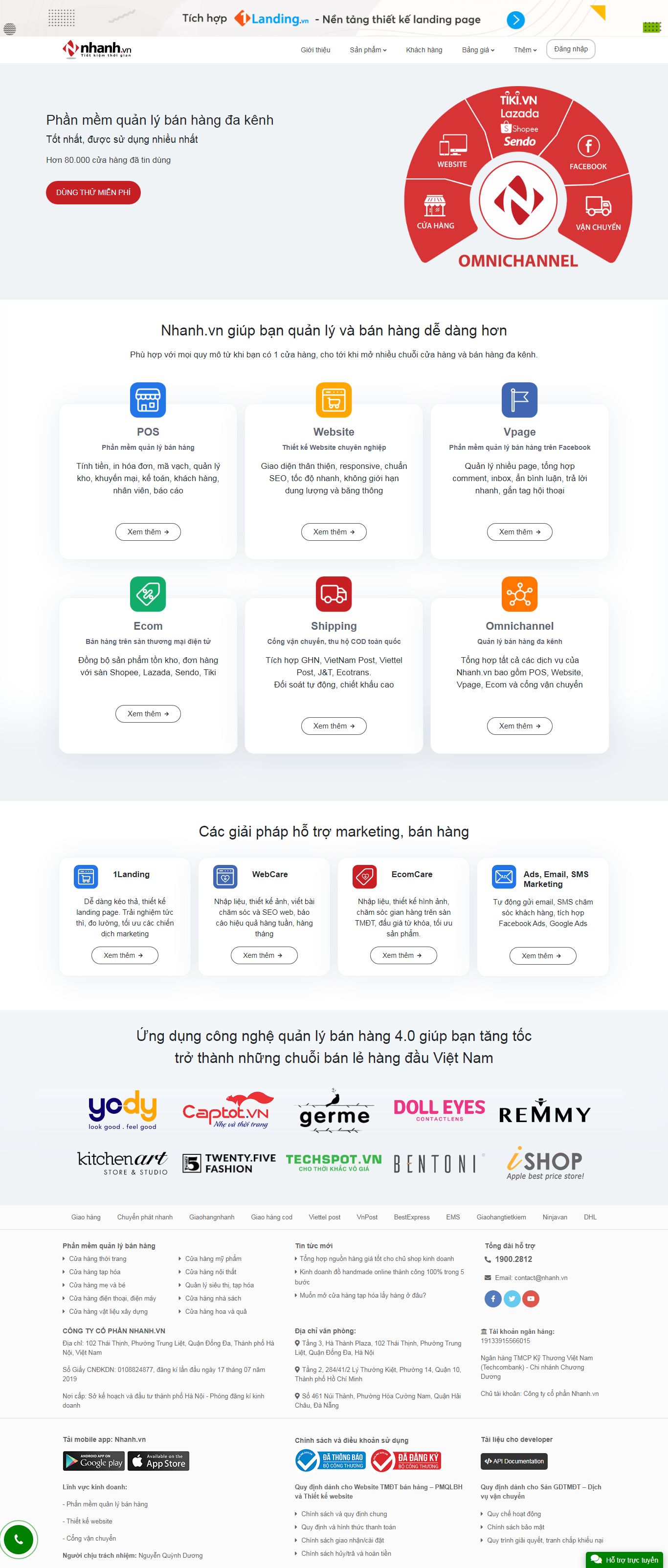 Thiết kế Web vận chuyển nhanh.vn