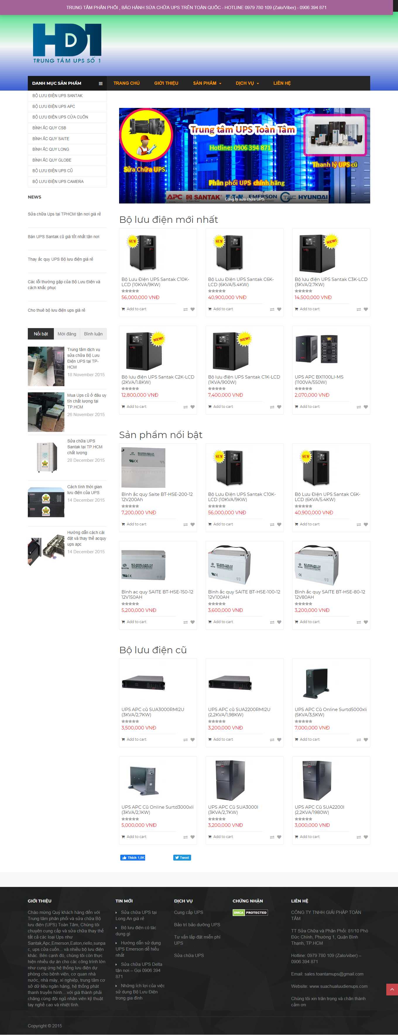 Thiết kế Web ắc quy suachualuudienups.com