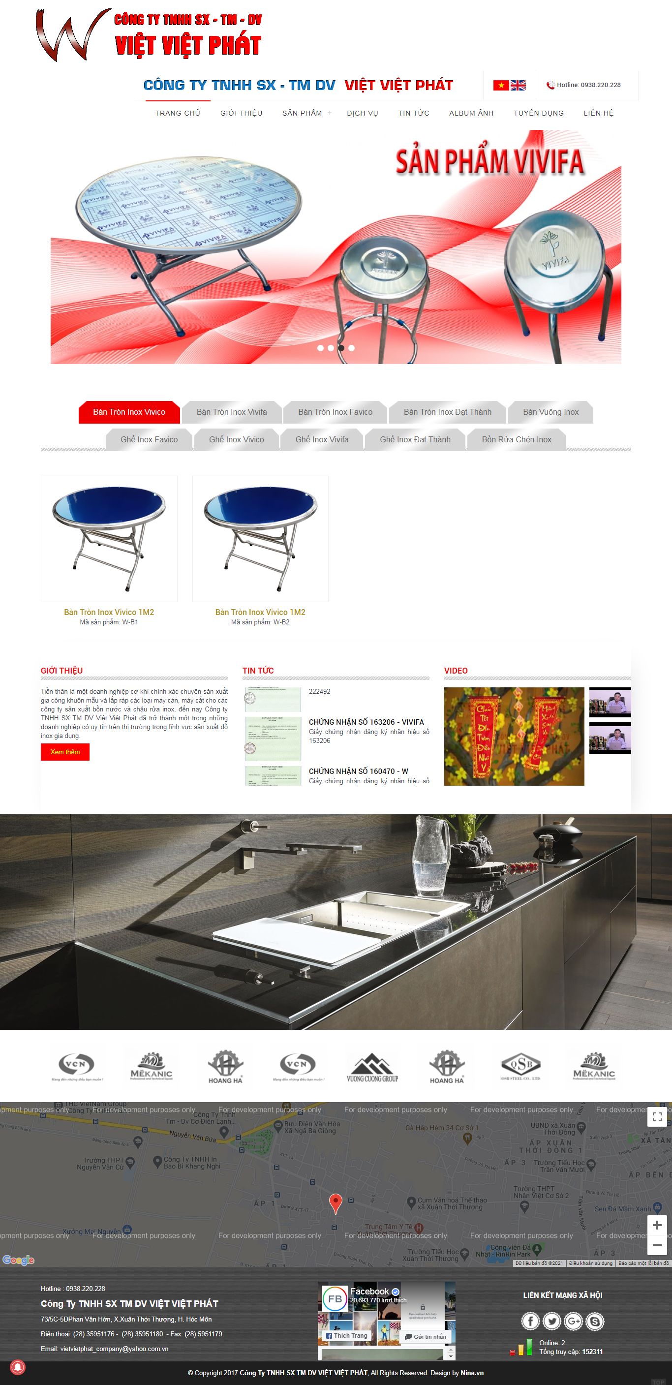 Thiết kế Web inox vietvietphat.com.vn