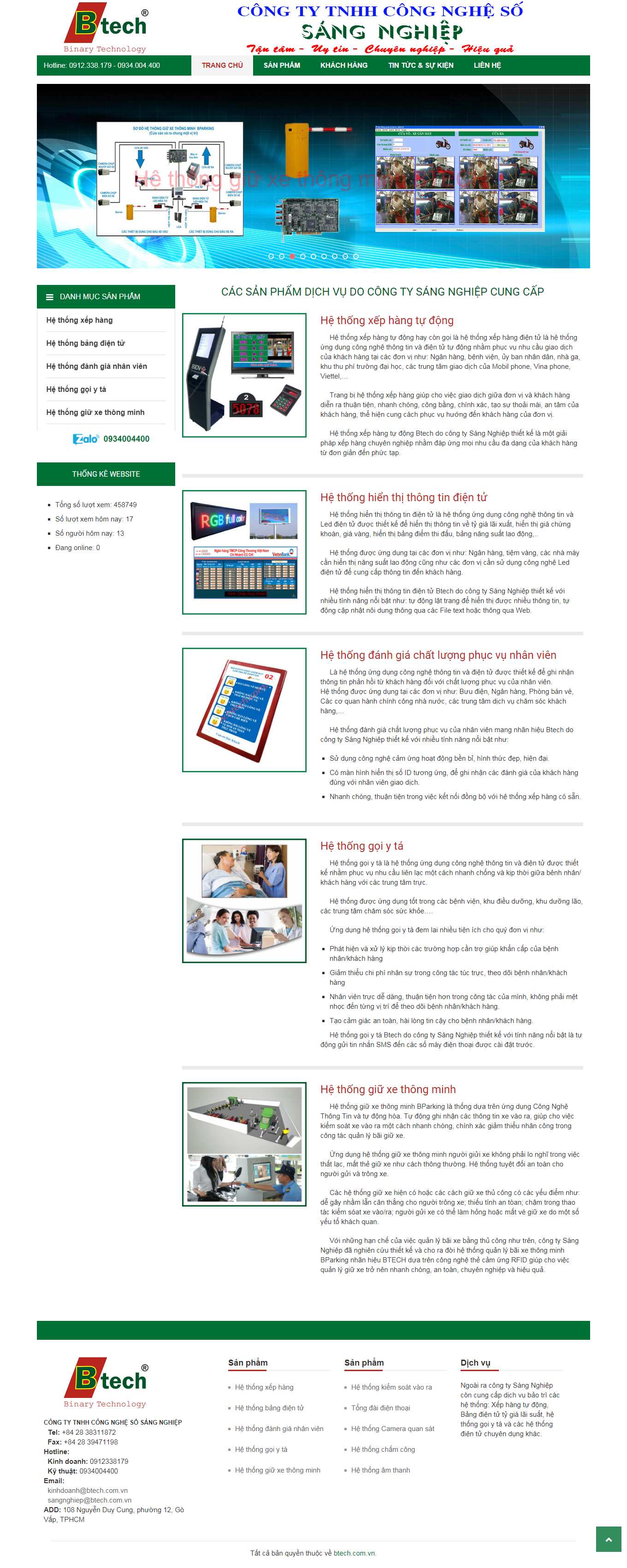 Thiết kế Web hệ thống an ninh btech.com.vn