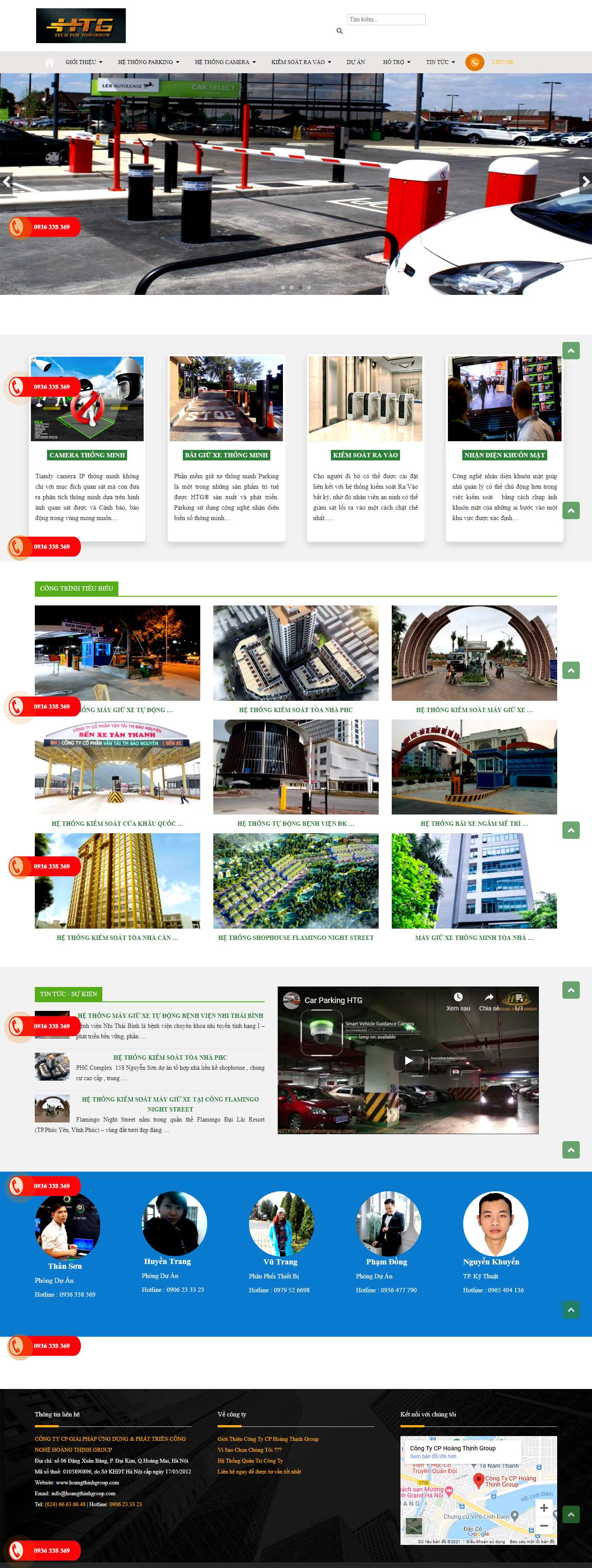 Thiết kế Web hệ thống an ninh hoangthinhgroup.com