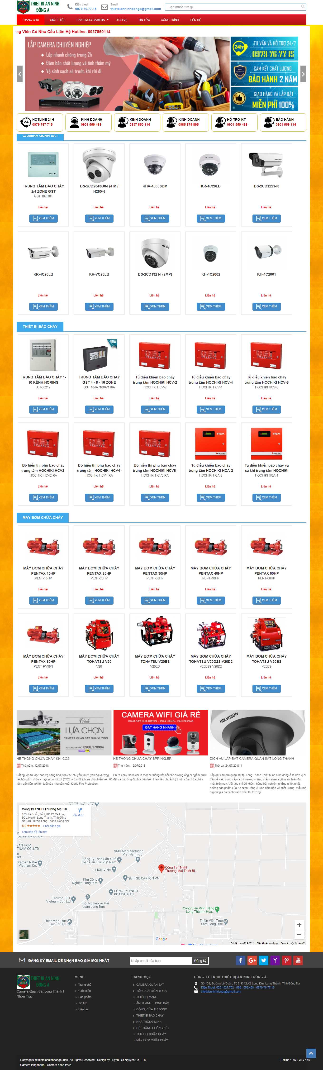 Thiết kế Web hệ thống an ninh thietbianninhdonga.com