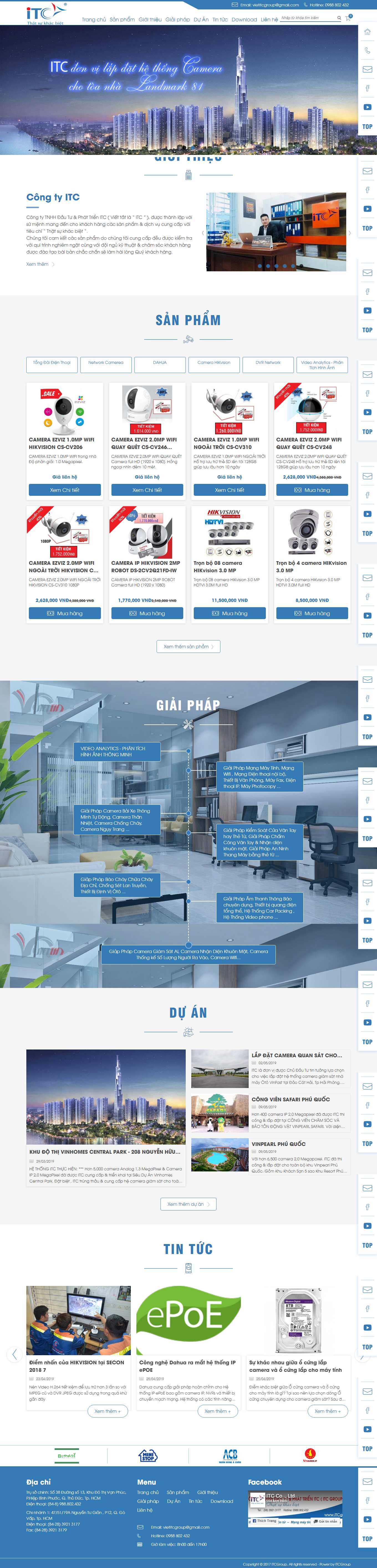 Thiết kế Web hệ thống an ninh itcgroup.vn