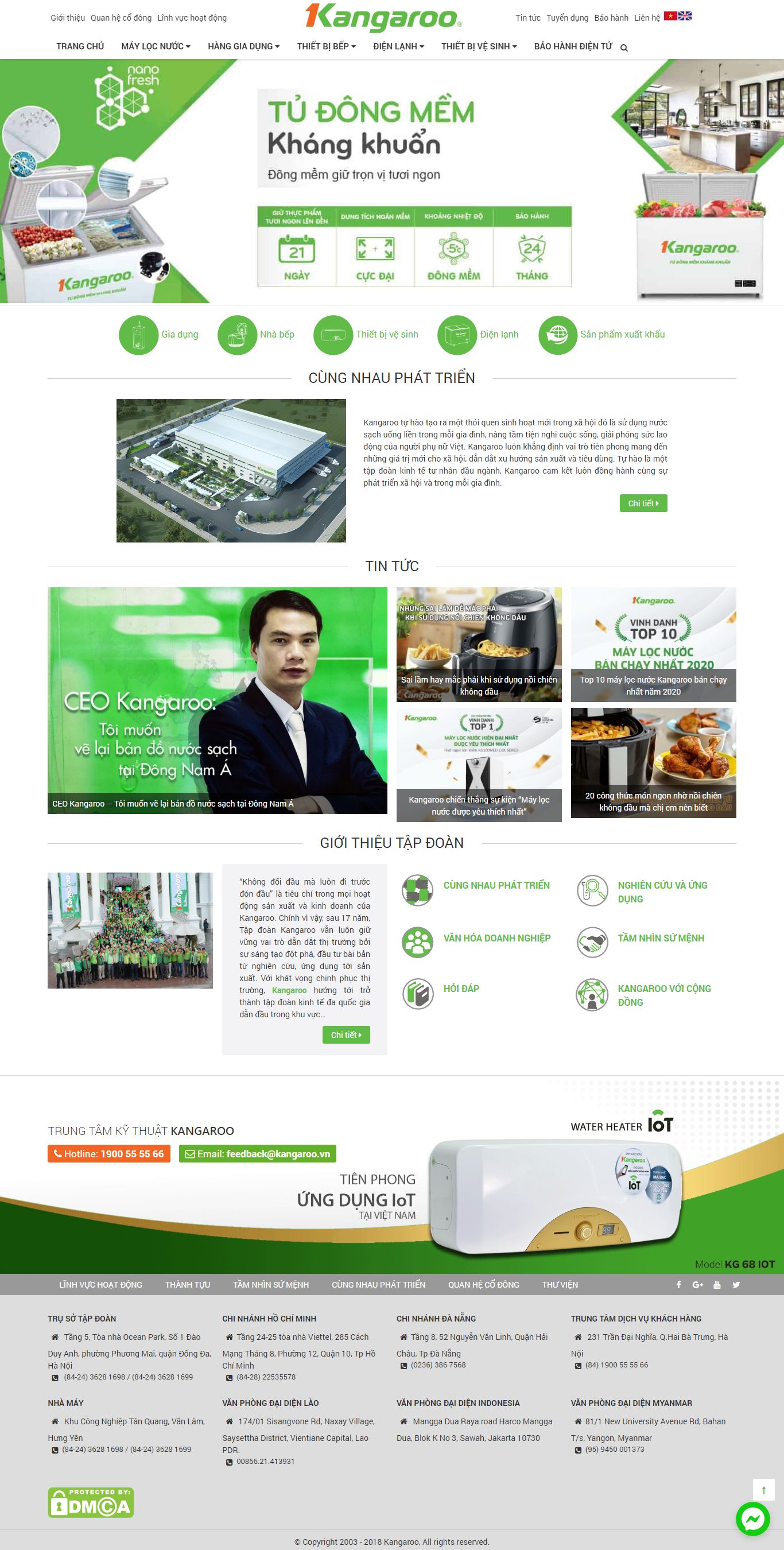 Thiết kế Web đồ gia dụng kangaroo.vn