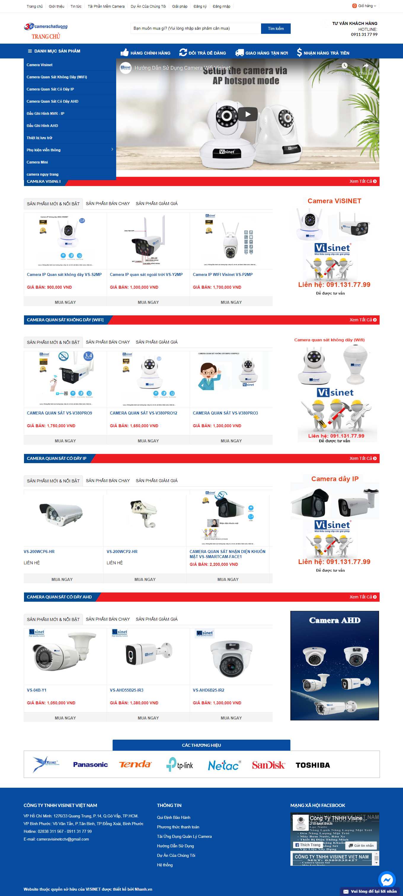 Thiết kế Web lắp đặt camera camerachatluong.com