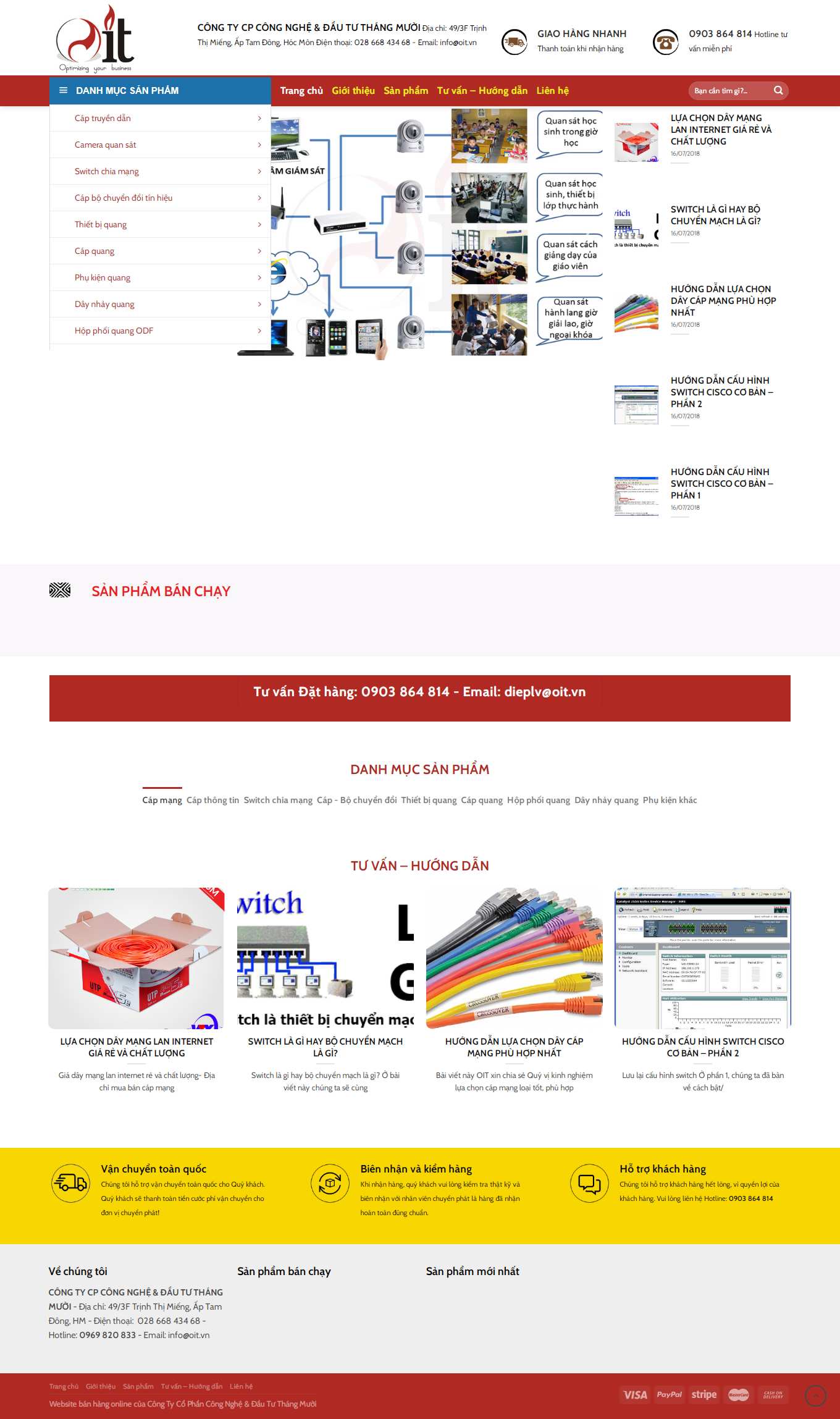 Thiết kế Web lắp đặt camera oit.vn