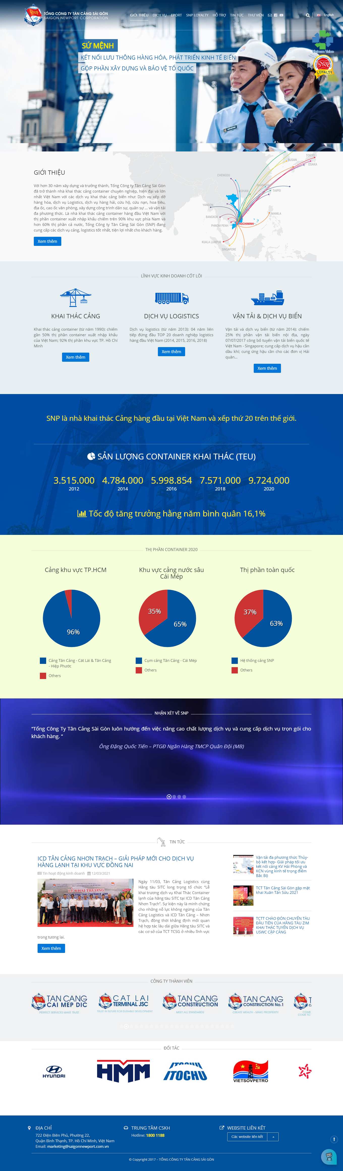 Thiết kế Web hàng hải saigonnewport.com.vn