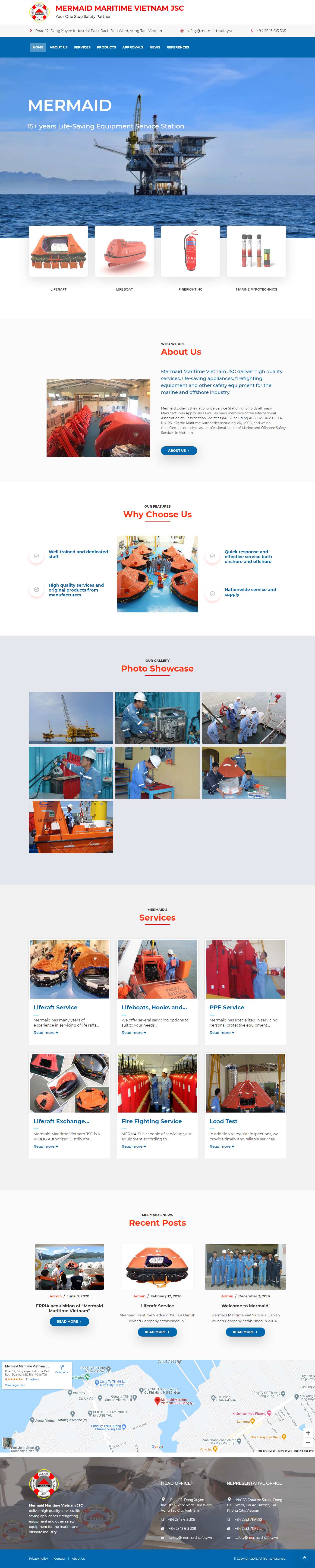 Thiết kế Web hàng hải mermaid-safety.vn