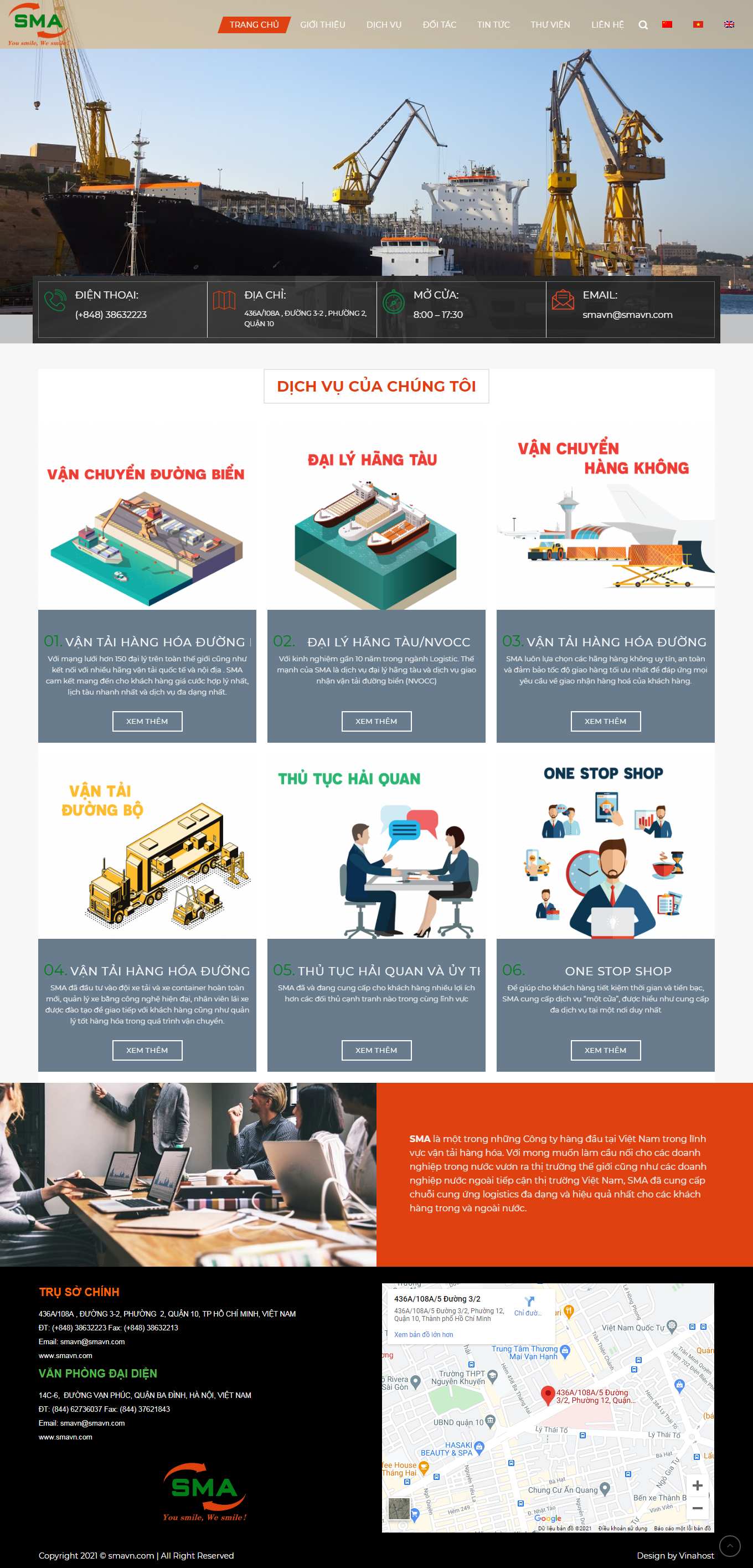 Thiết kế Web hàng hải smavn.com