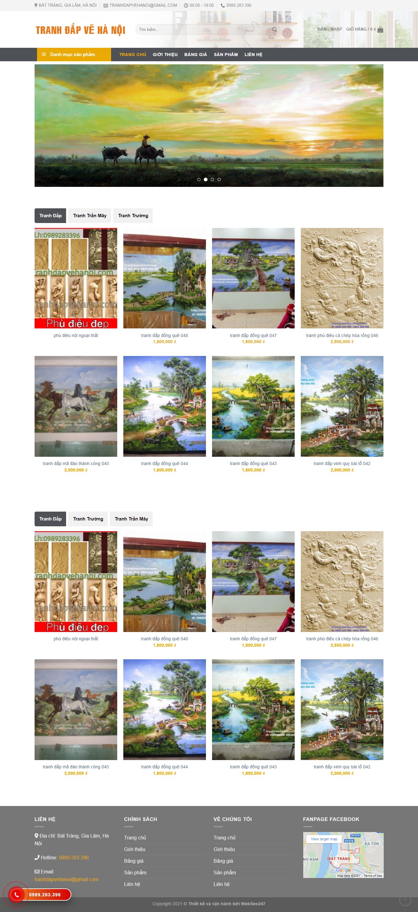 Thiết kế Web bán tranh 3d tranhdaphanoi.com