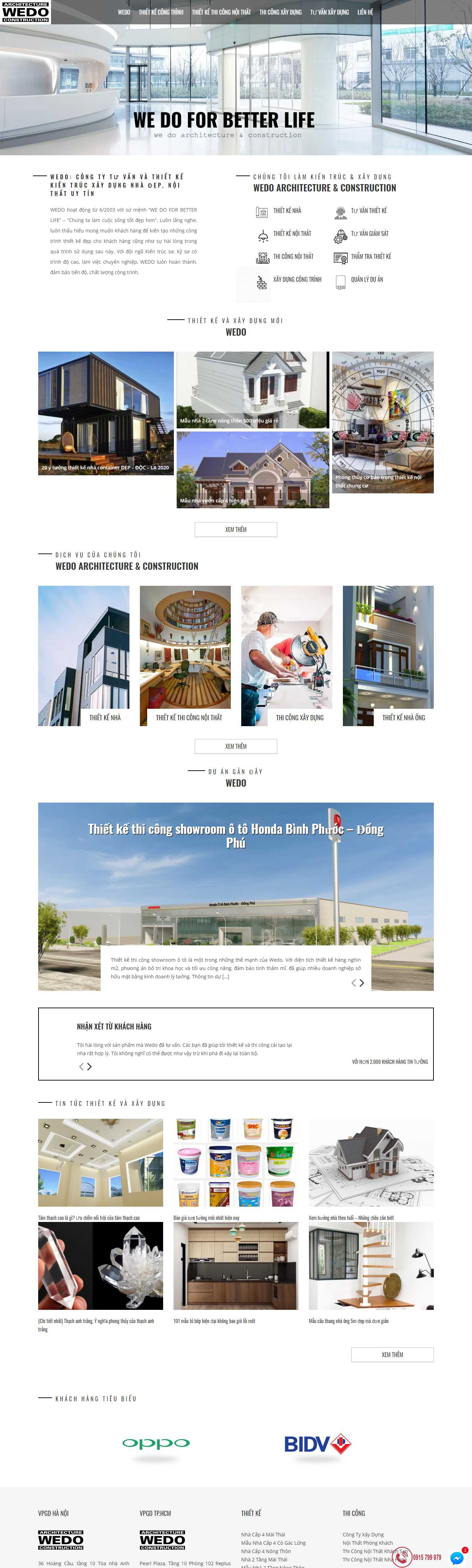 Thiết kế Web xây dựng wedo.vn