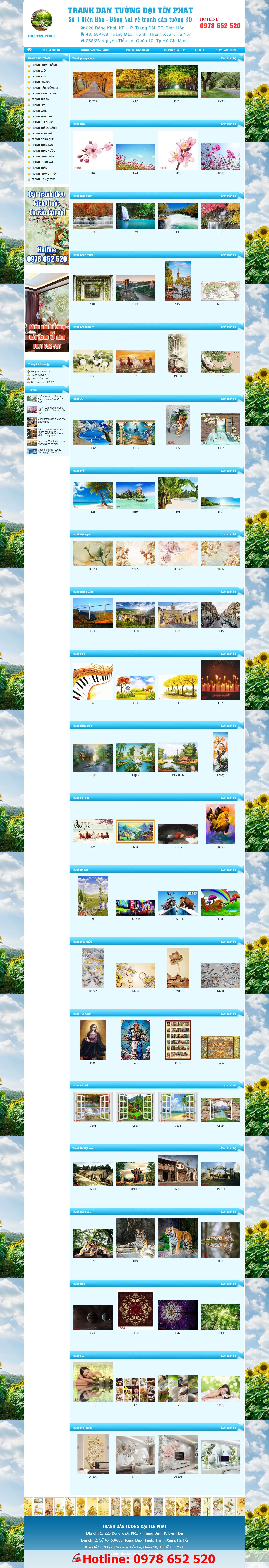 Thiết kế Web bán tranh 3d tranhuvbienhoa.com