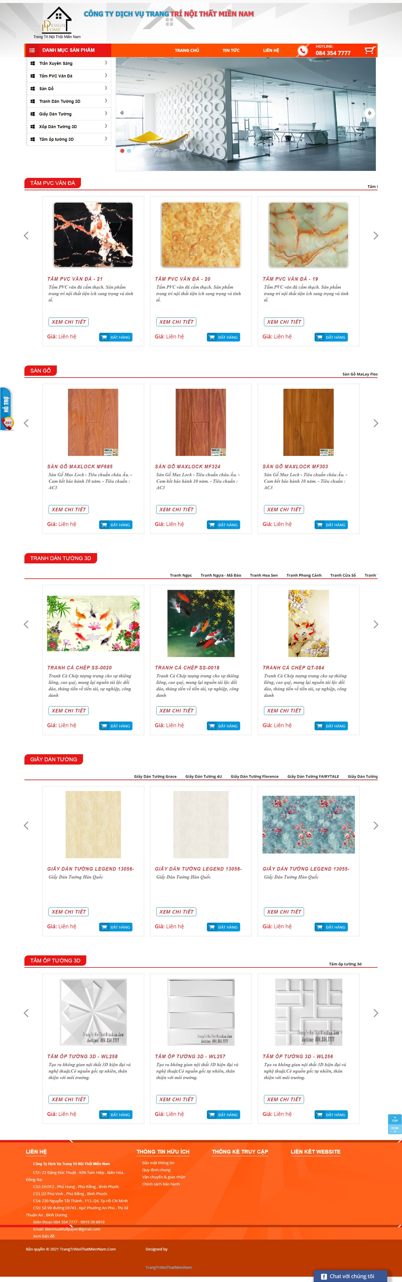 Thiết kế Web bán tranh 3d trangtrinoithatmiennam.com