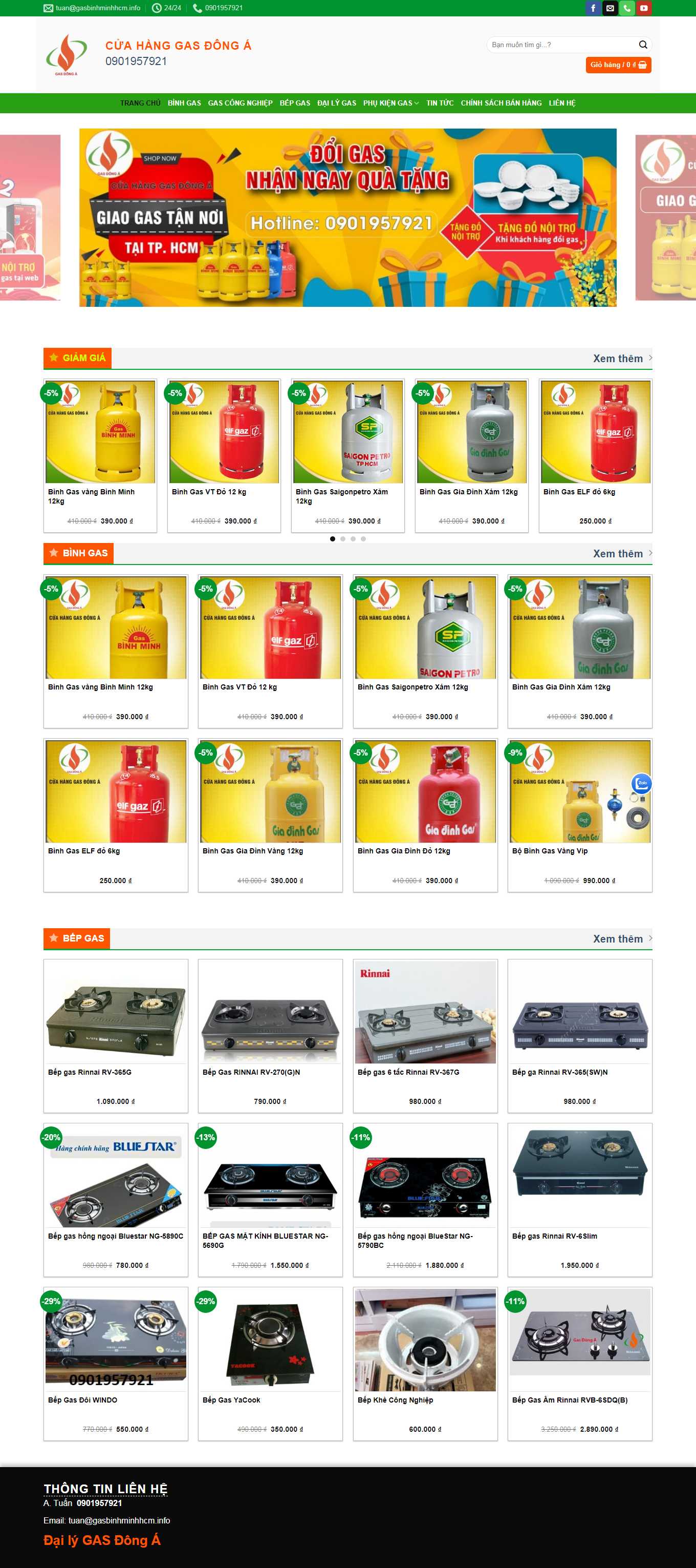 Thiết kế Web giao ga gasdonga.com