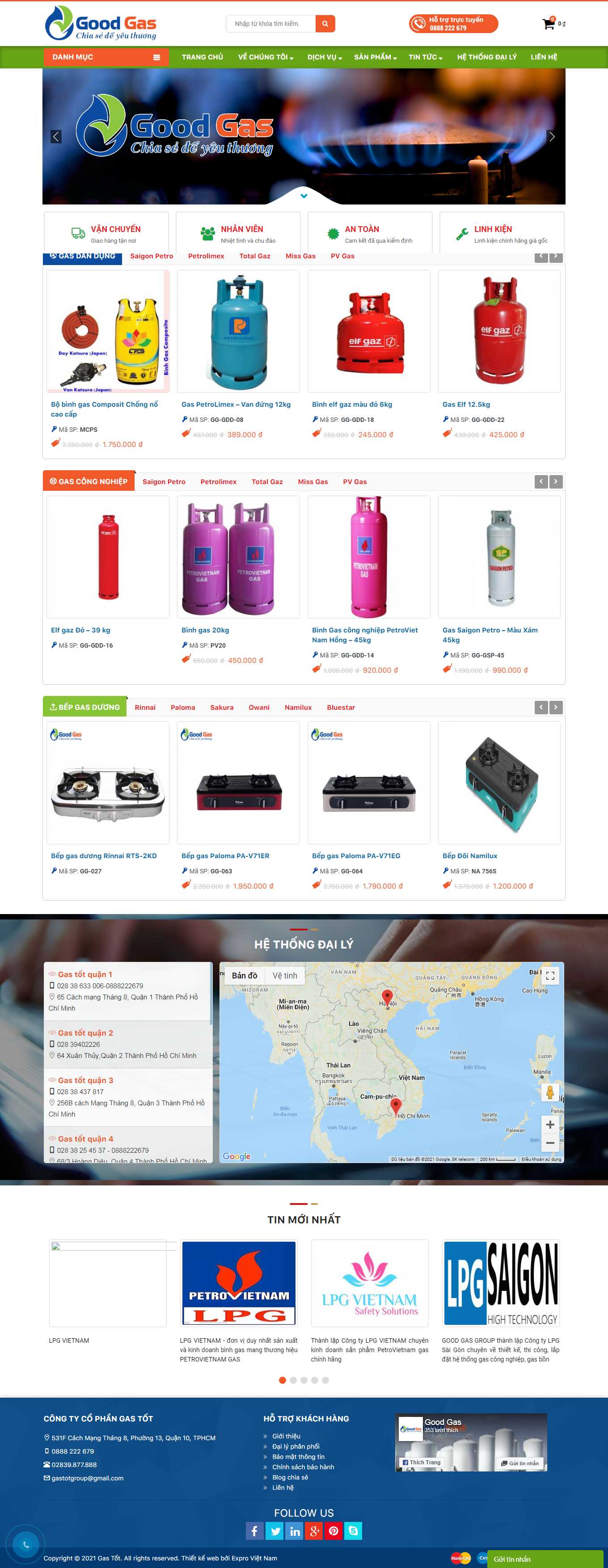 Thiết kế Web giao ga gastot.vn