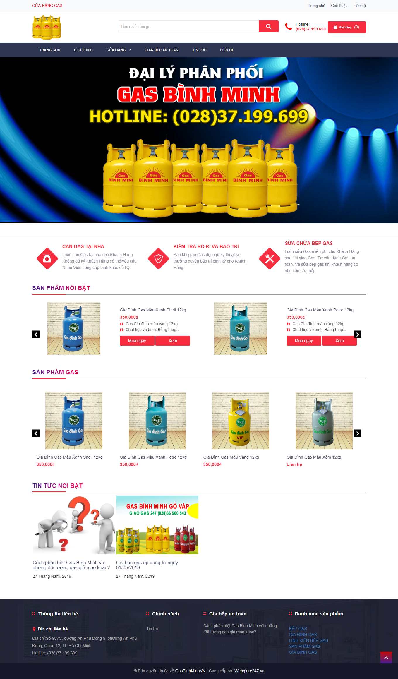 Thiết kế Web giao ga gasbinhminhvn.com