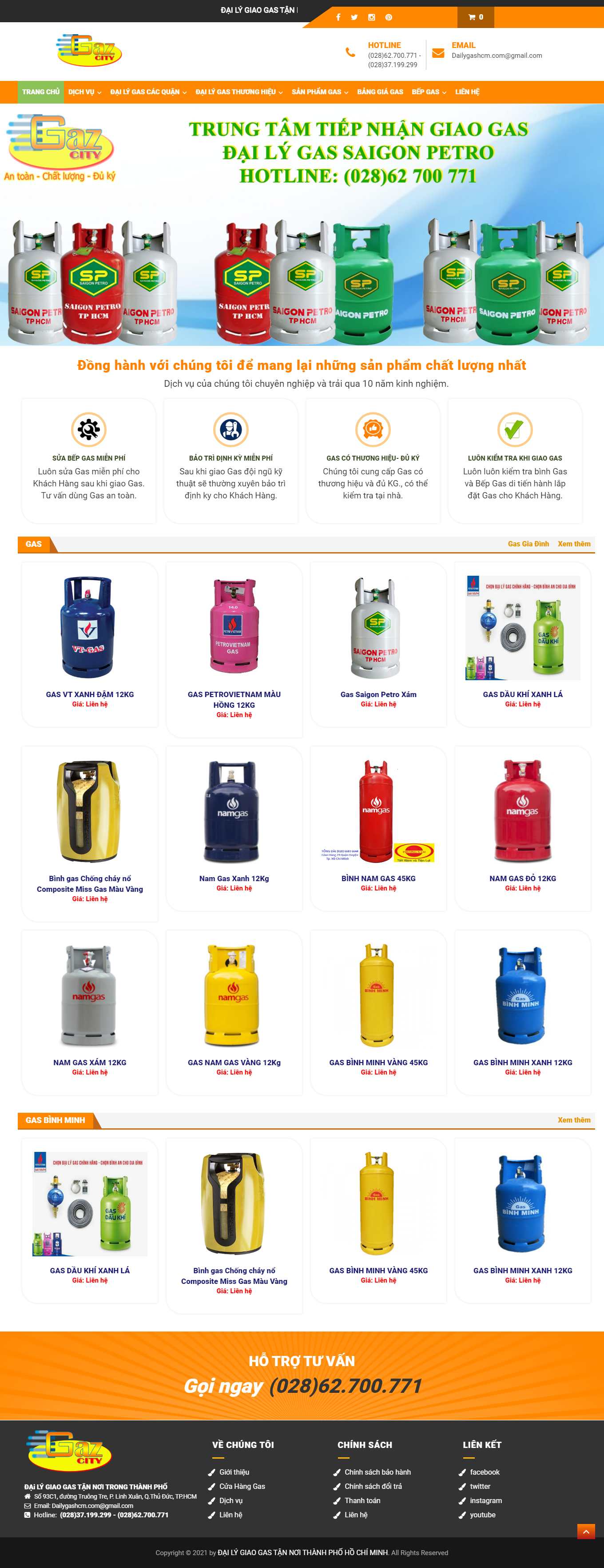 Thiết kế Web giao ga dailygashcm.com