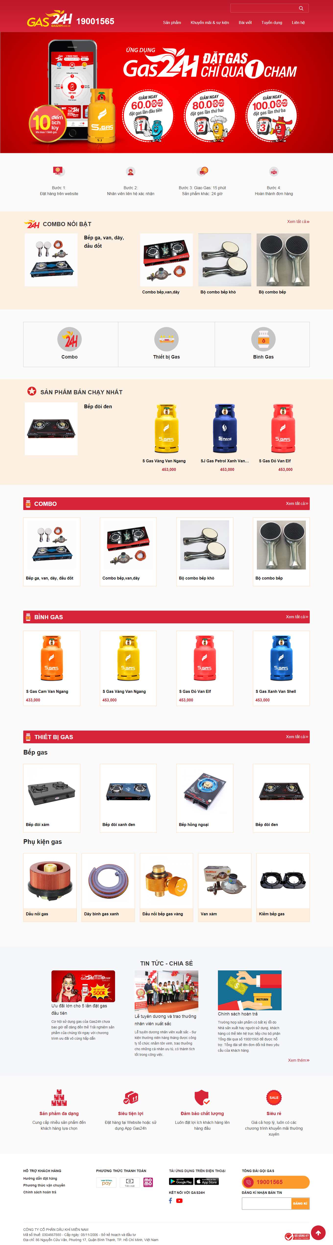 Thiết kế Web giao ga gas24h.com.vn