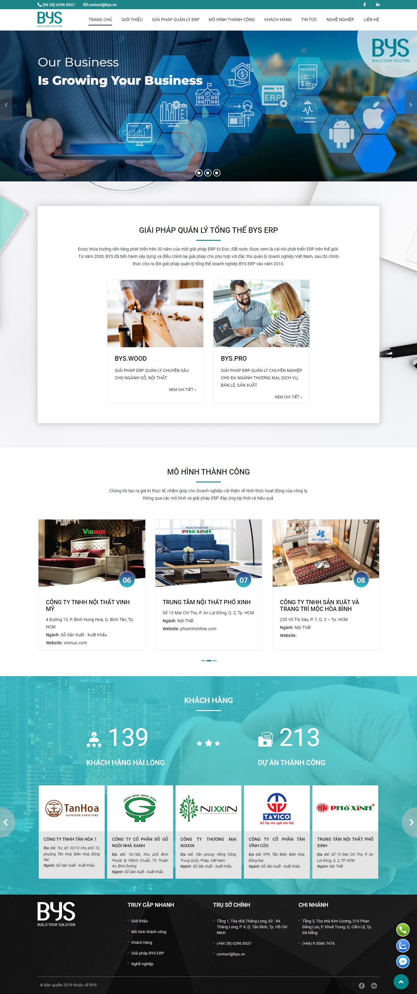 Thiết kế Web mỹ phẩm làm đẹp bys.vn