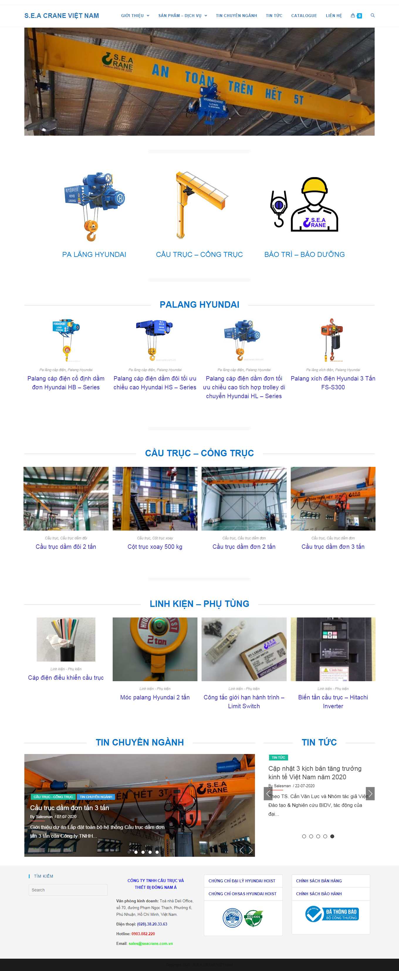 Thiết kế Web có sẵn seacrane-vn.com