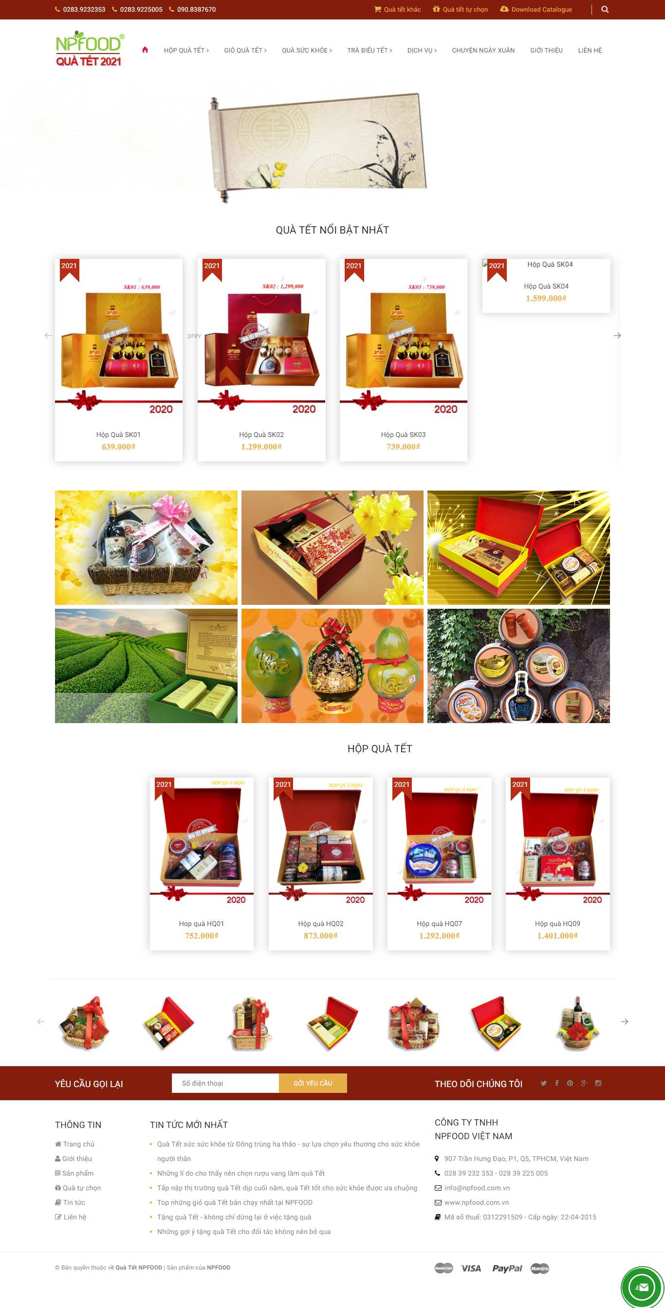 Thiết kế Web quà tết quatet.npfood.com.vn