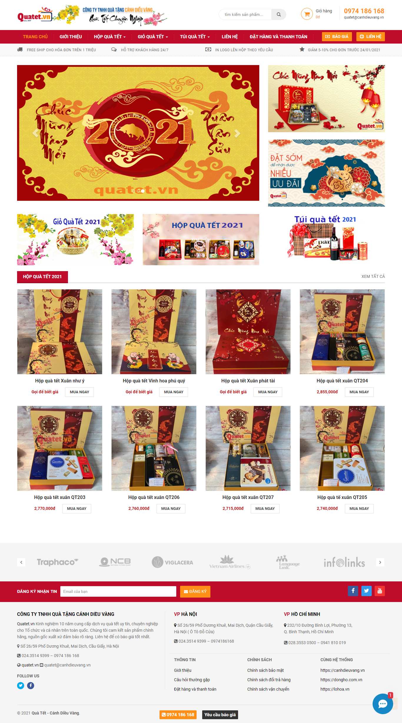 Thiết kế Web quà tết quatet.vn