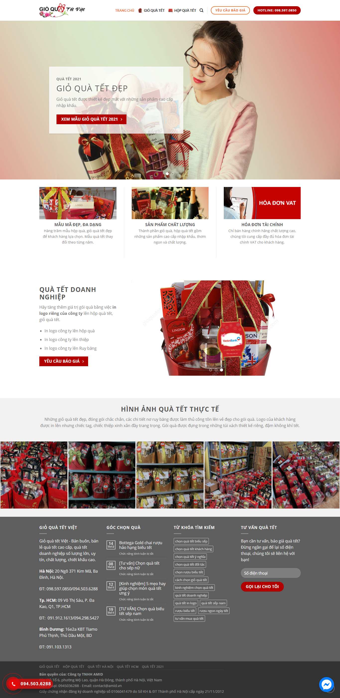 Thiết kế Web quà tết gioquatetviet.net