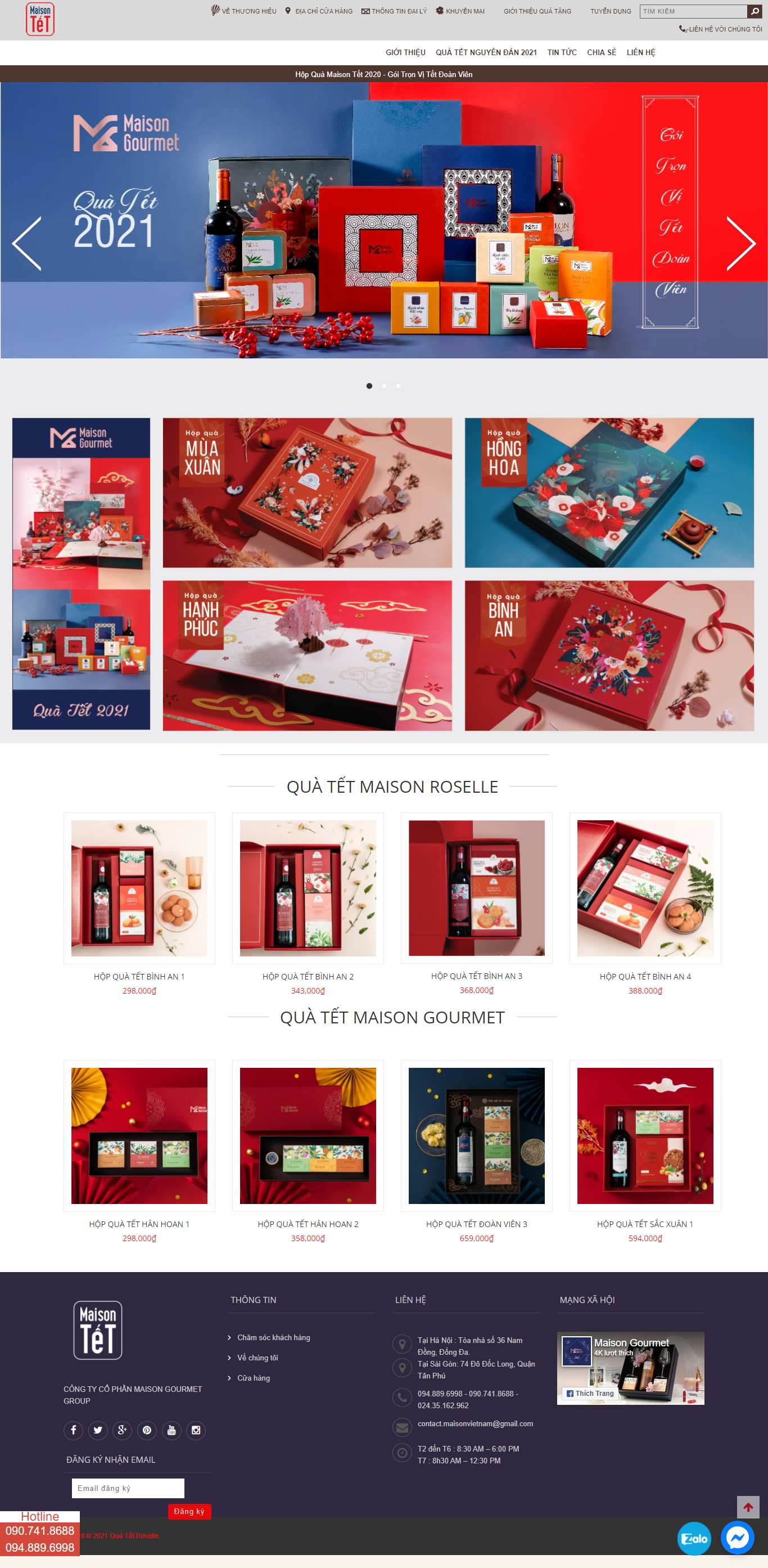 Thiết kế Web quà tết maisontet.vn