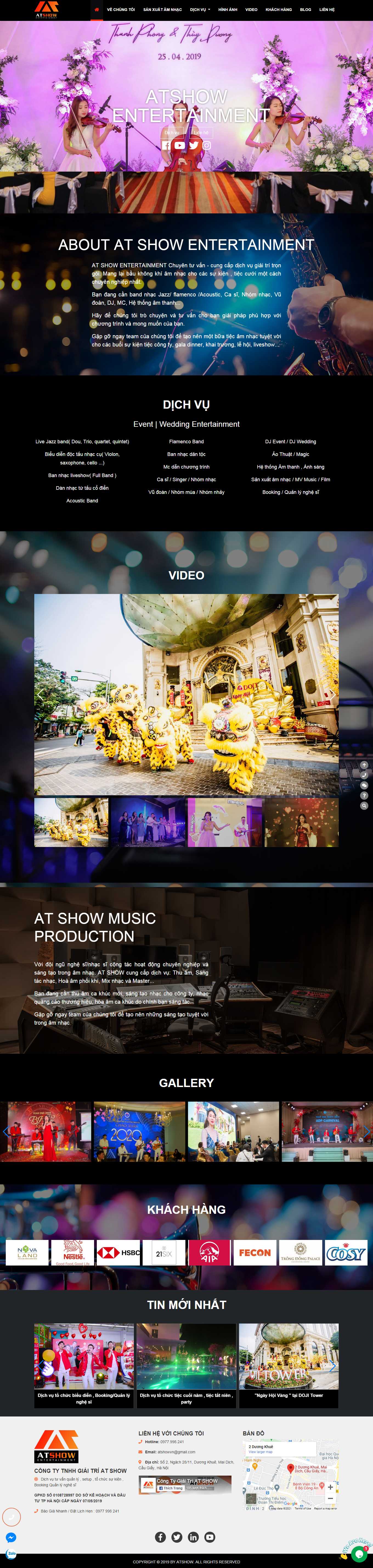 Thiết kế Web chuyên nghiệp hà nội atshow.vn