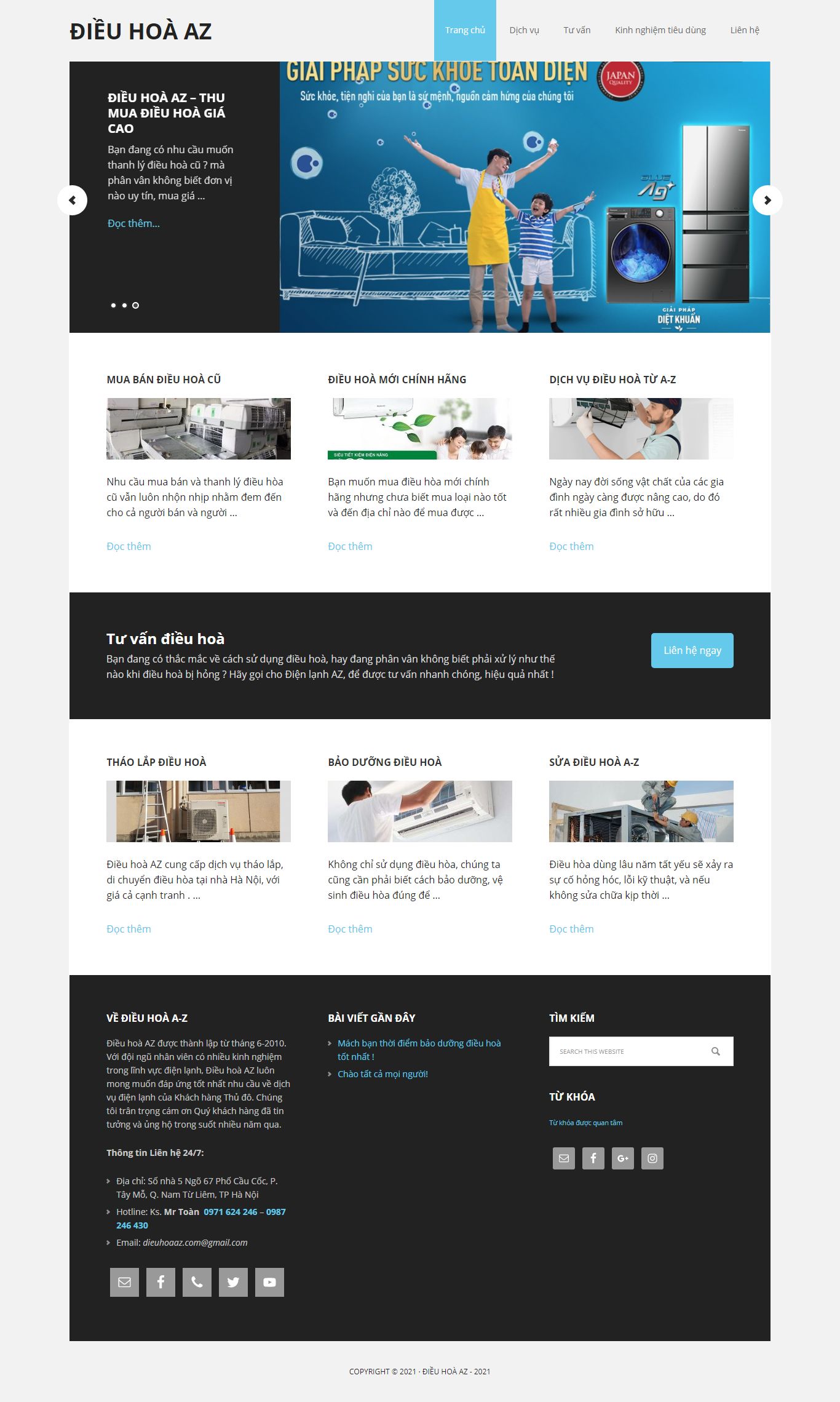Thiết kế Web lắp đặt điều hòa dieuhoaaz.com