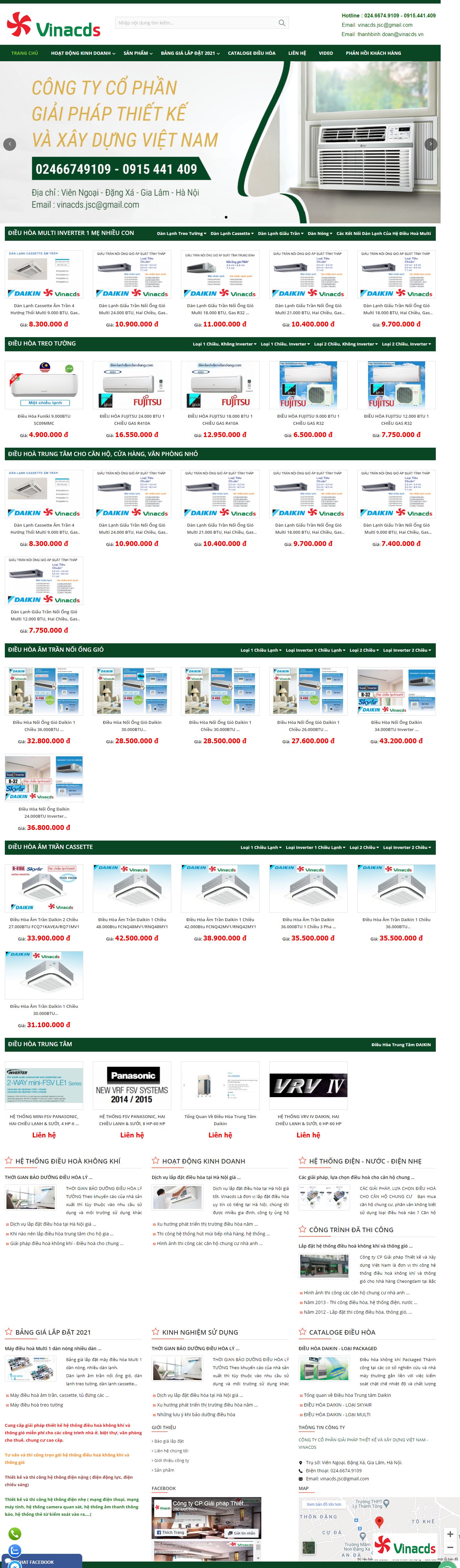 Thiết kế Web lắp đặt điều hòa thicongdieuhoa.com