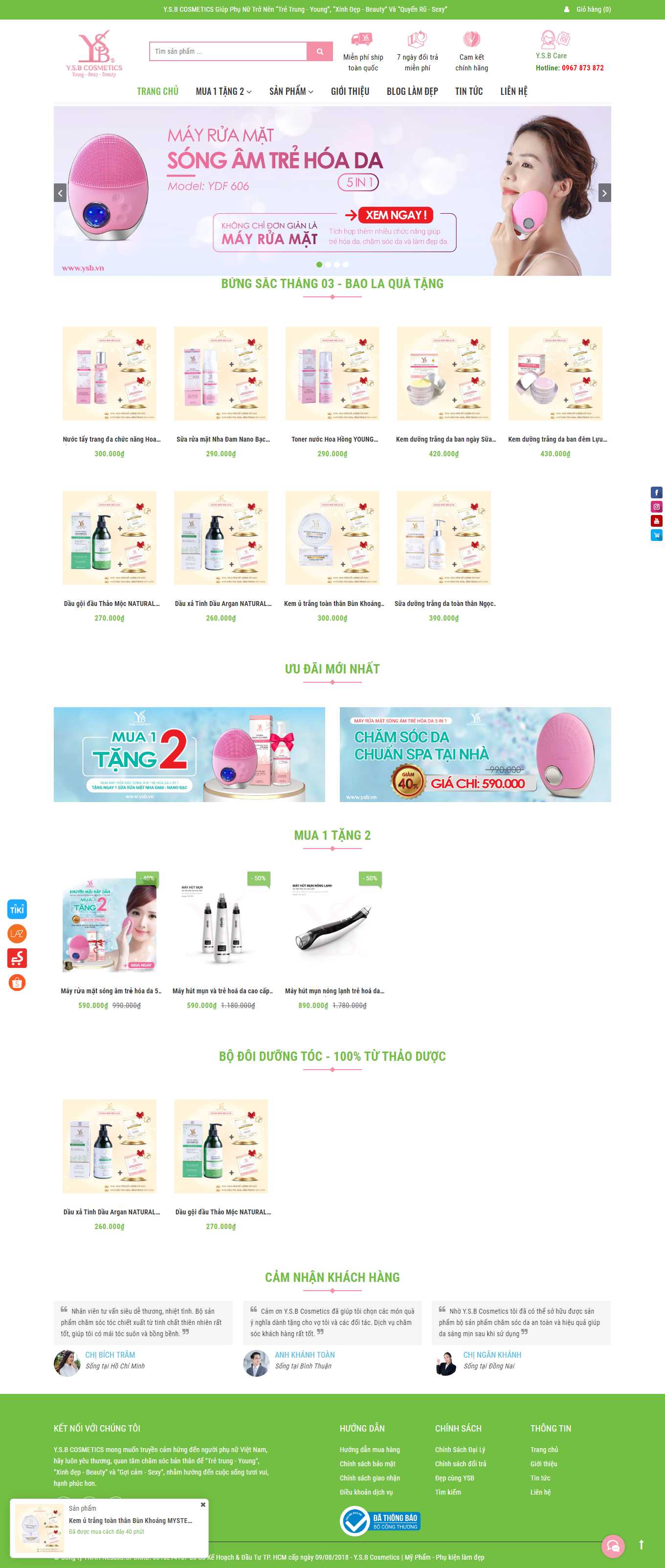 Thiết kế Web chuyên nghiệp tại tphcm ysb.vn