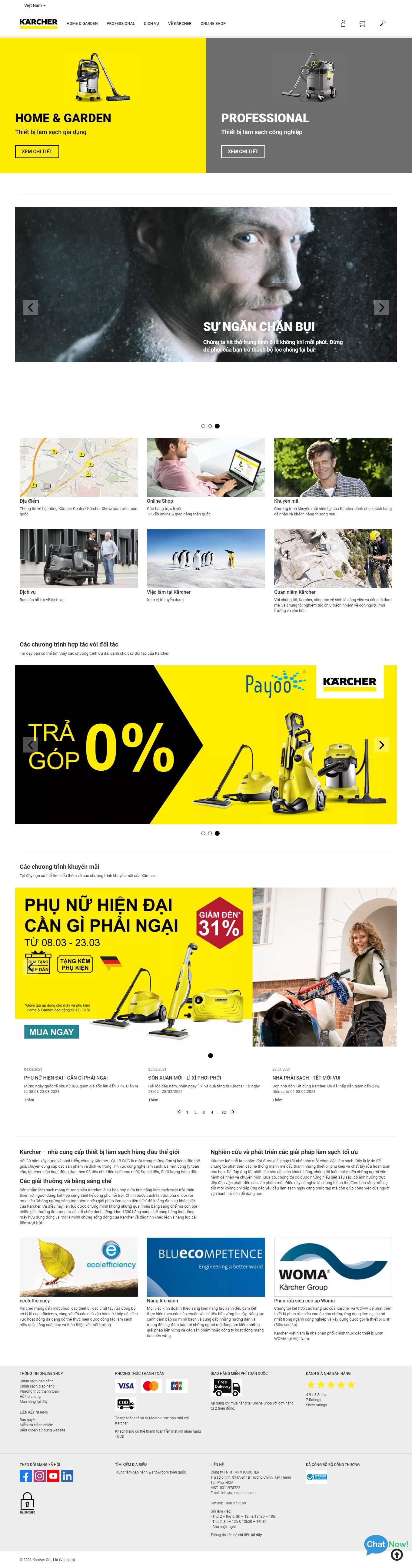 Thiết kế Web chuyên nghiệp tại tphcm kaercher.com