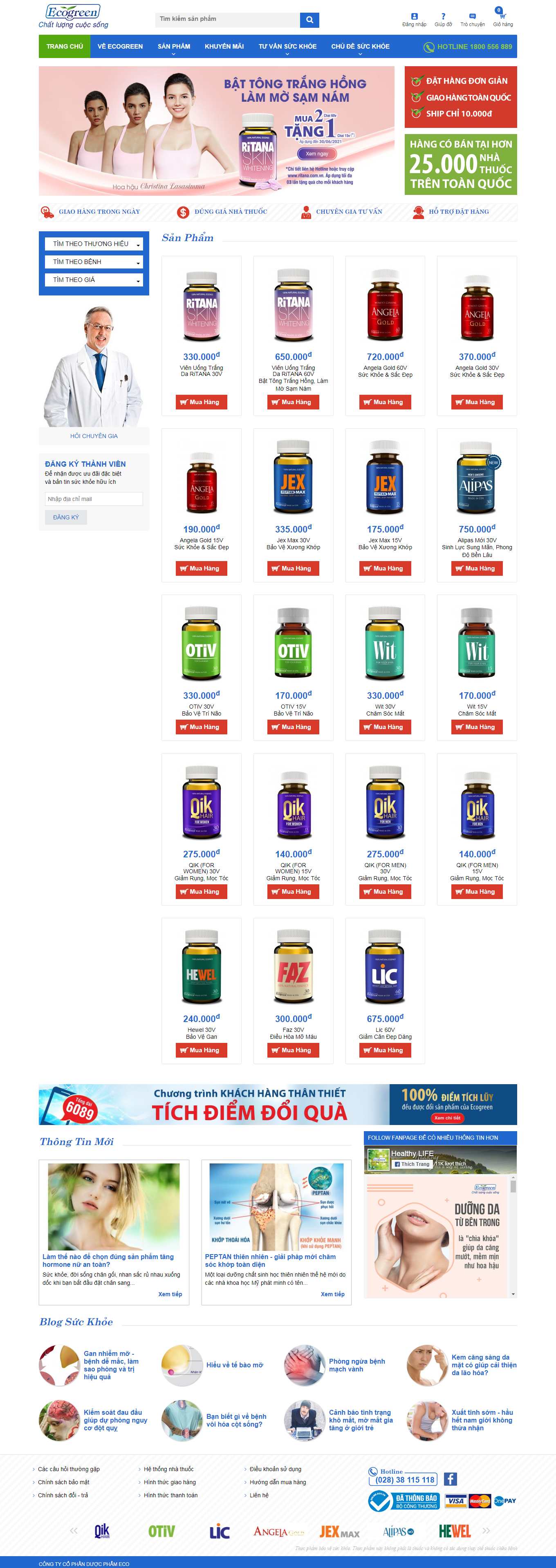 Thiết kế Web chuyên nghiệp tại tphcm ecogreen.com.vn