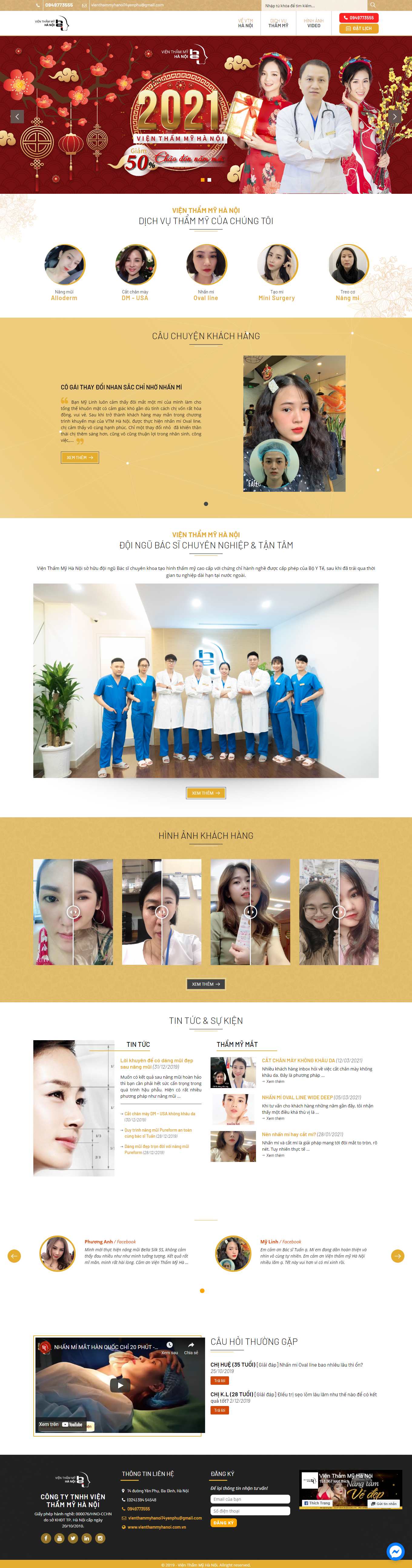 Thiết kế Web quảng cáo google vienthammyhanoi.com.vn