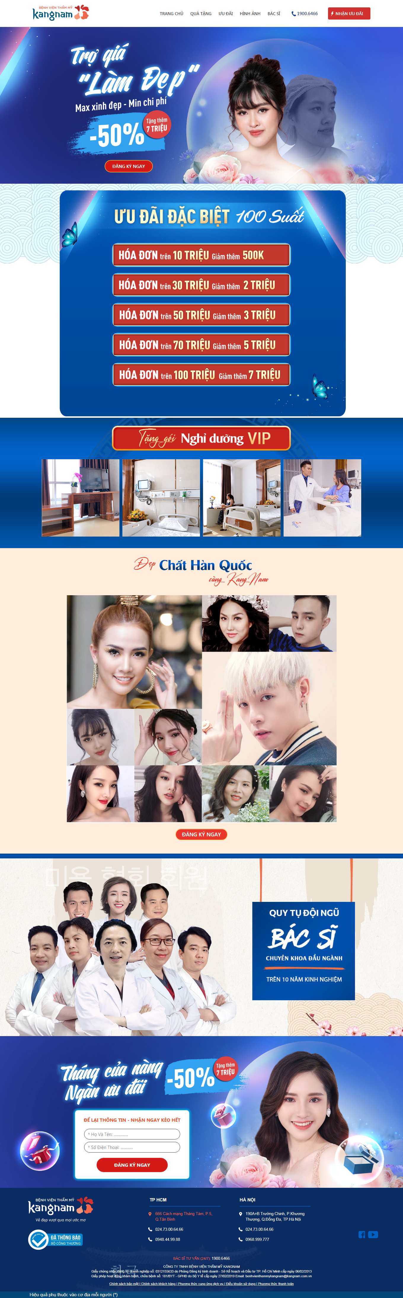 Thiết kế Web quảng cáo google benhvienthammykangnam.com.vn