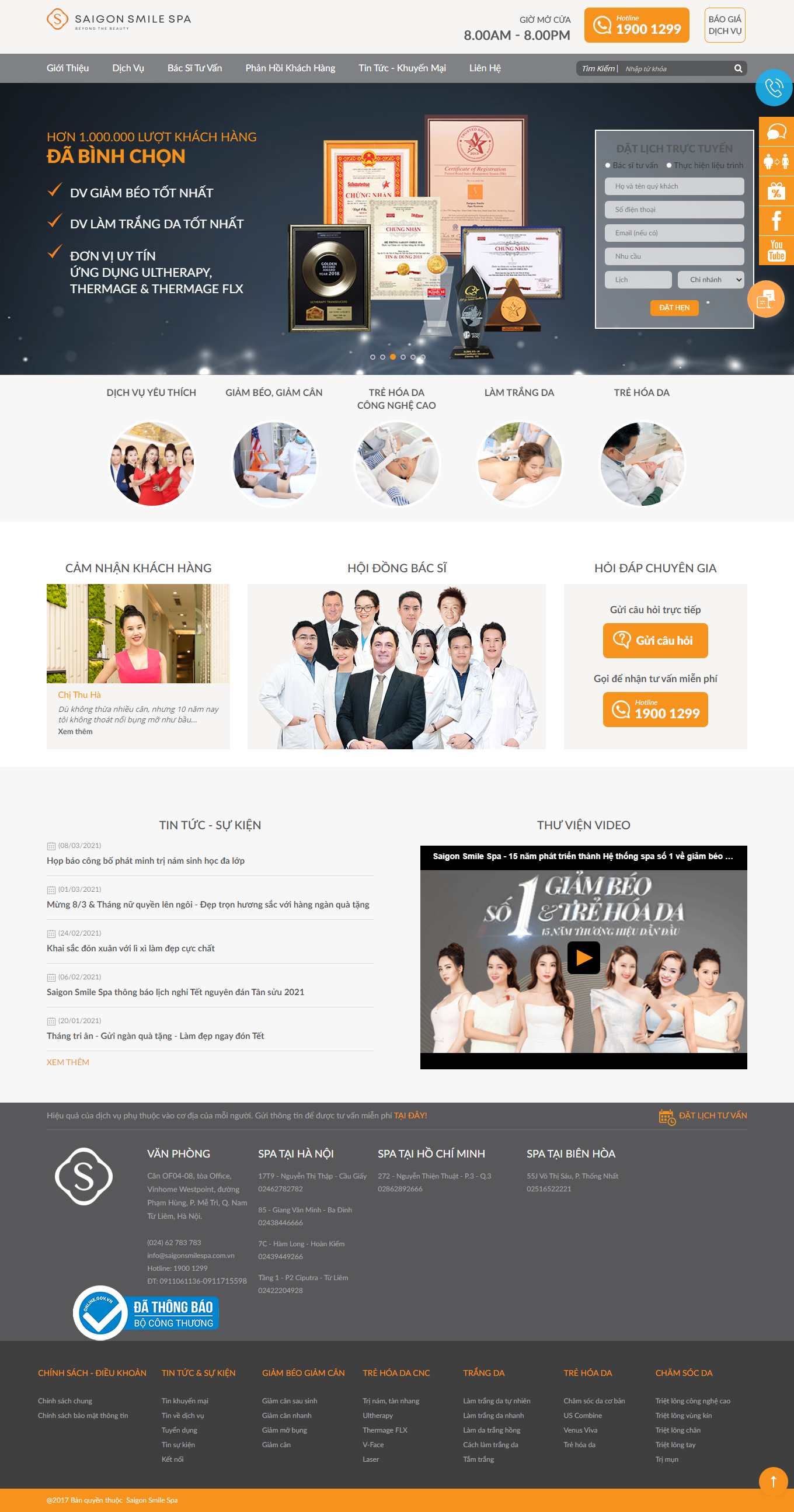 Thiết kế Web quảng cáo google saigonsmilespa.com.vn