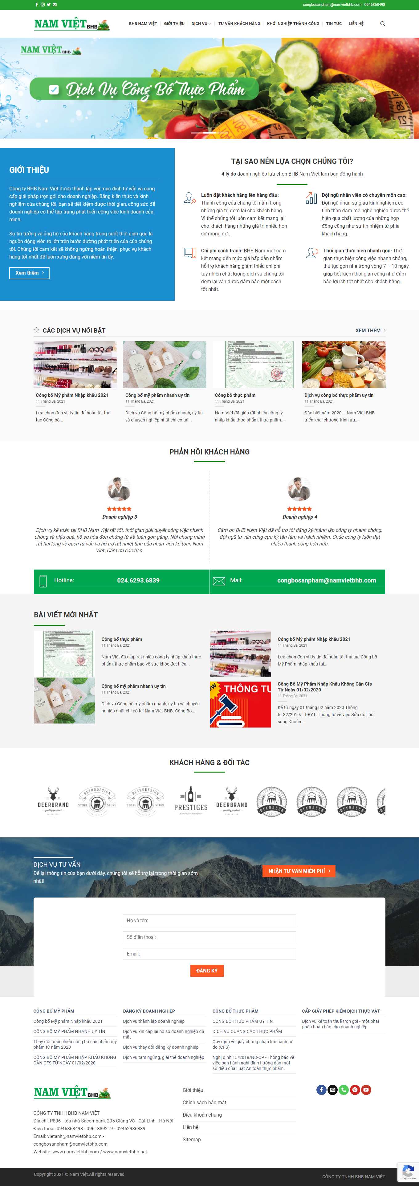 Thiết kế Web quảng cáo google namvietbhb.com