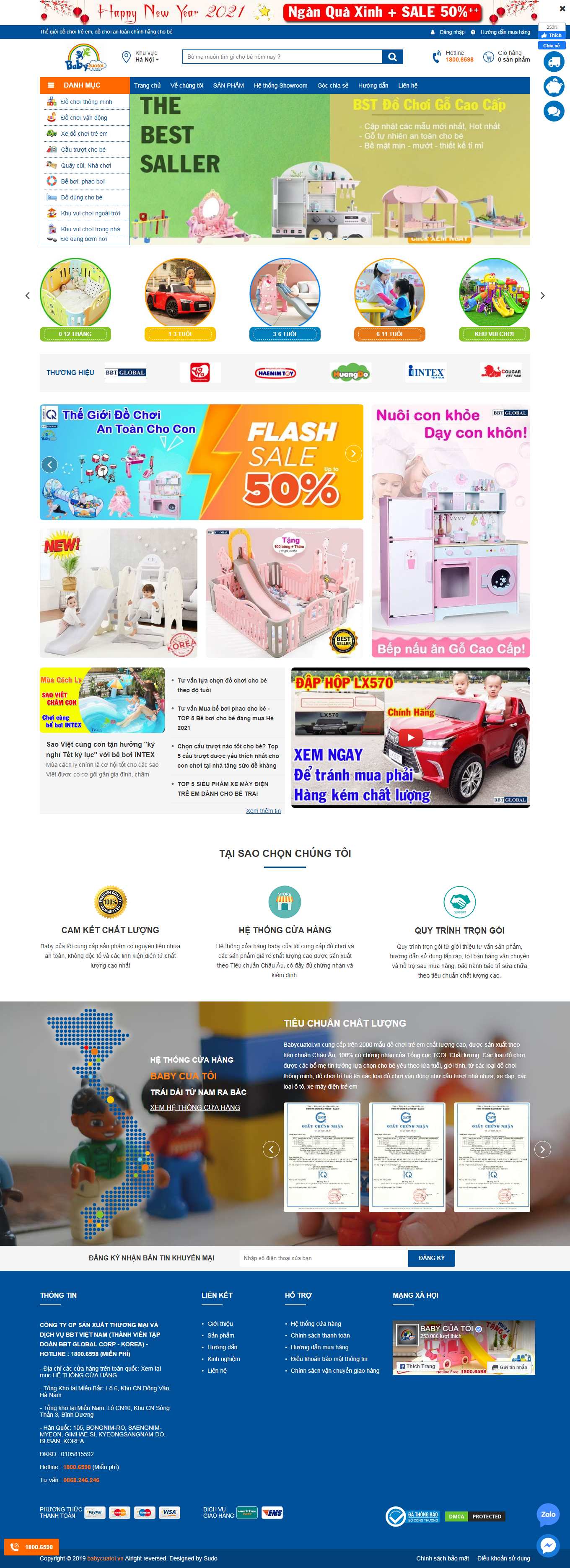 Thiết kế Web quảng cáo facebook babycuatoi.vn