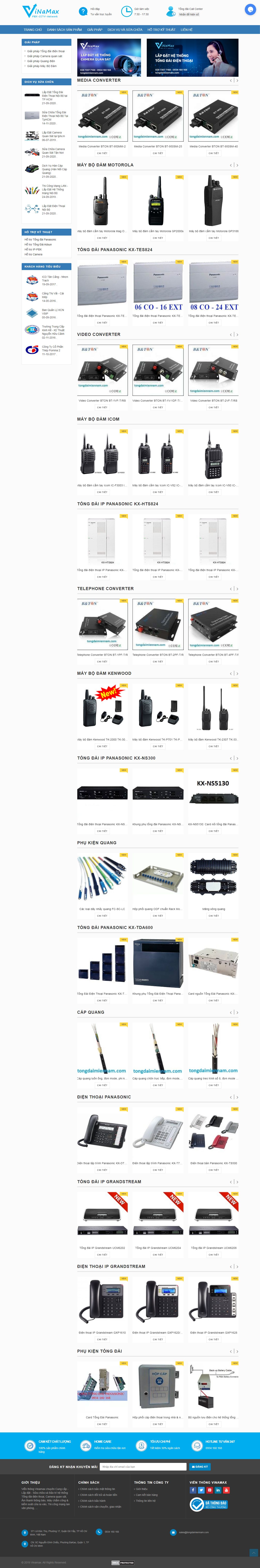 Thiết kế Web viễn thông tongdaimiennam.com