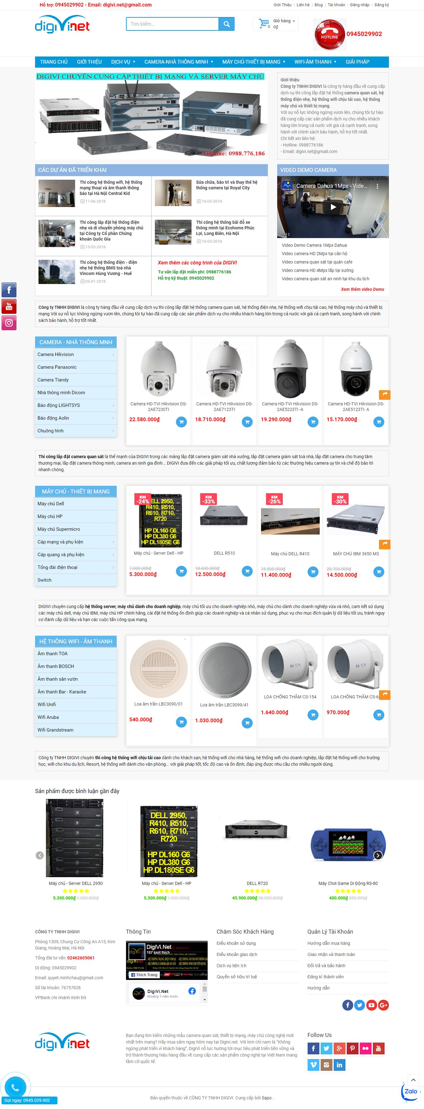 Thiết kế Web viễn thông digivi.net