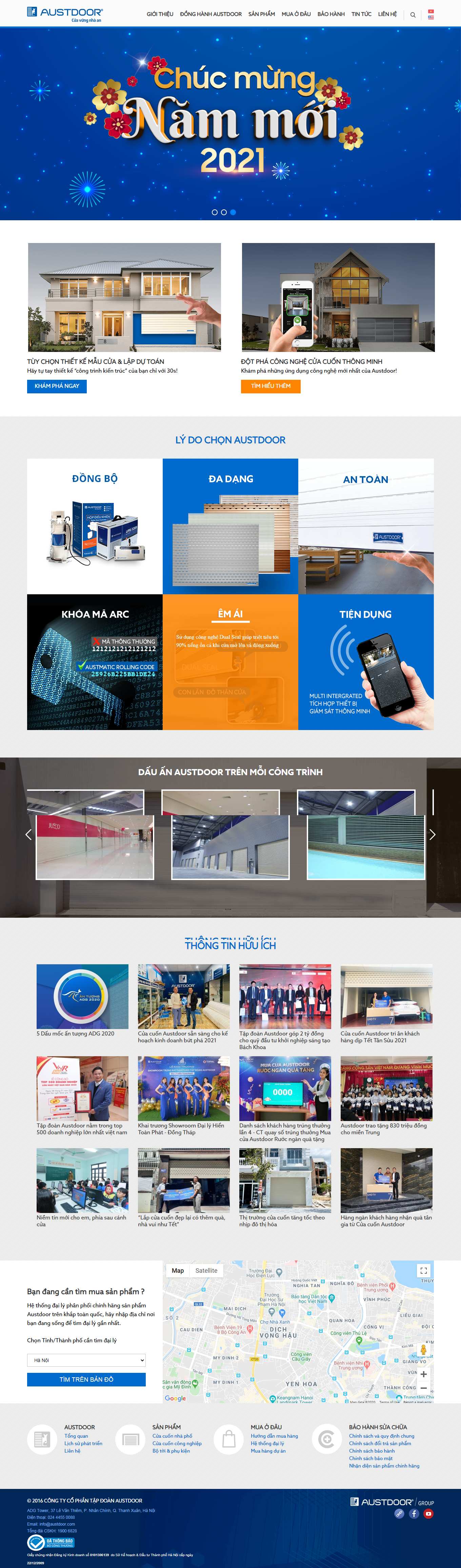 Thiết kế Web quảng cáo facebook austdoor.com