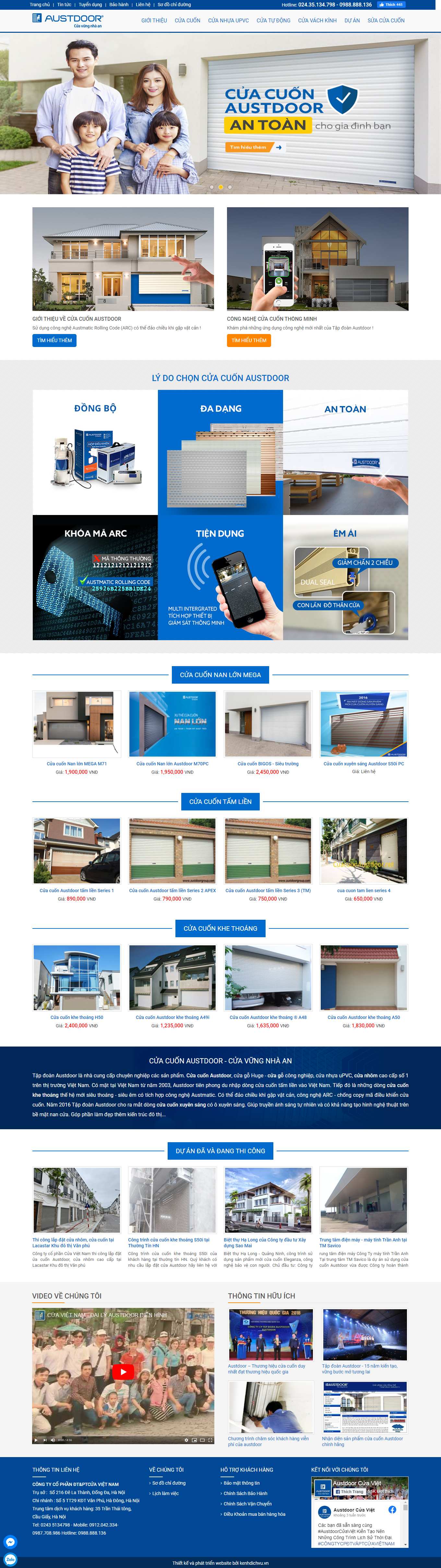 Thiết kế Web quảng cáo facebook cuacuonaustdoor.net