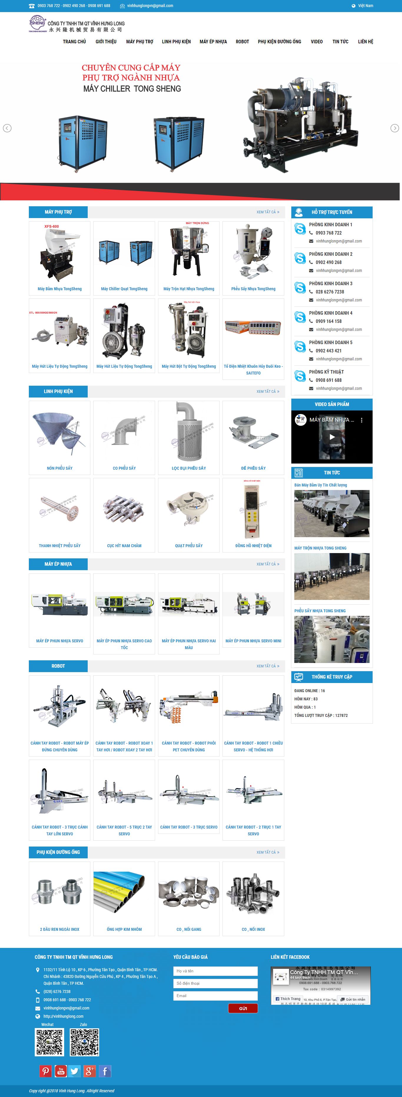 Thiết kế Web sản xuất nhựa vinhhunglong.com