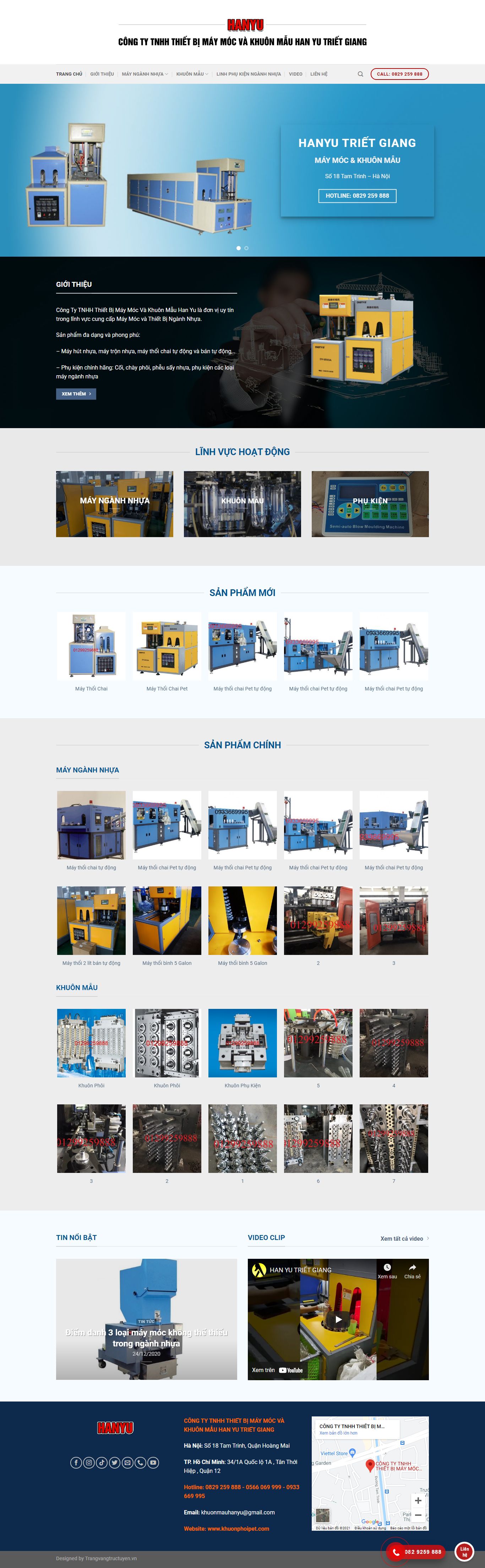 Thiết kế Web sản xuất nhựa khuonphoipet.com