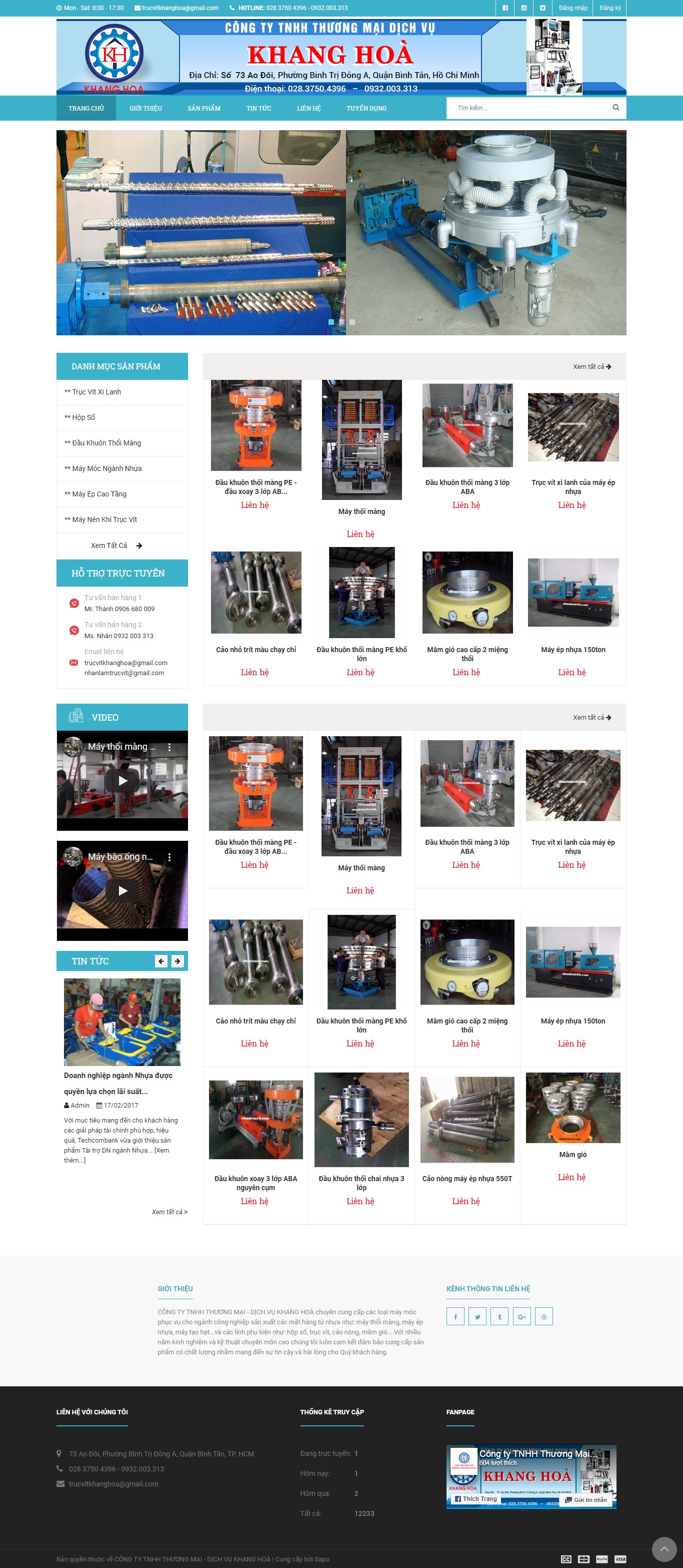 Thiết kế Web sản xuất nhựa nhuatrucvit.com