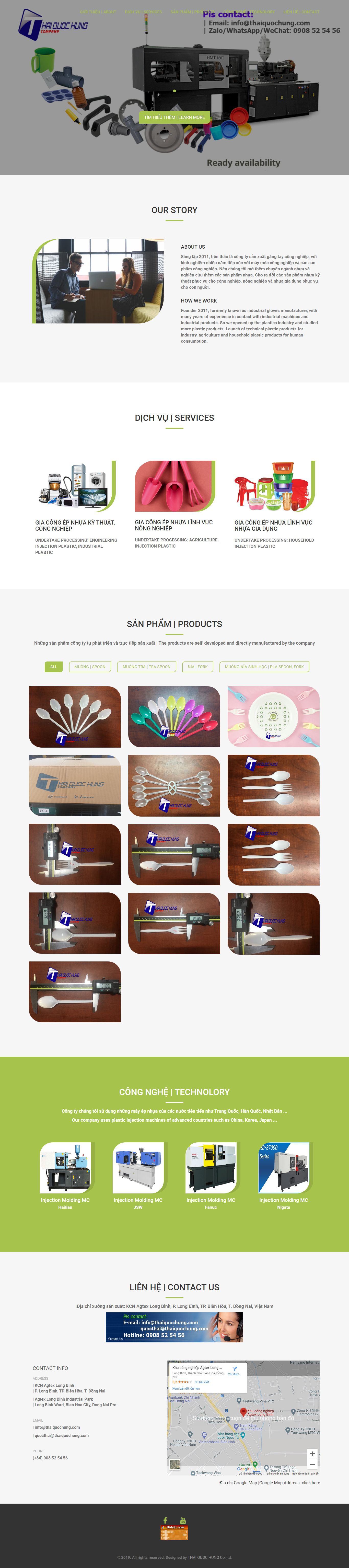 Thiết kế Web sản xuất nhựa plastic.thaiquochung.com